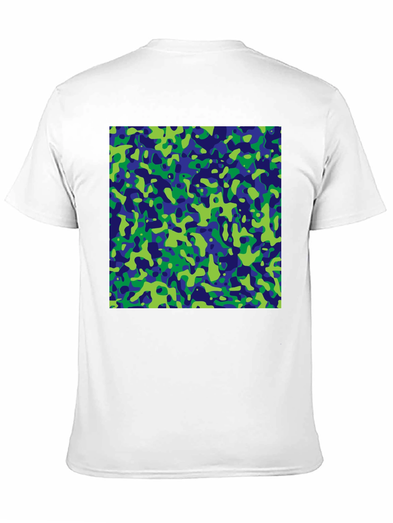 Abstract Camo Print Black T-Shirt