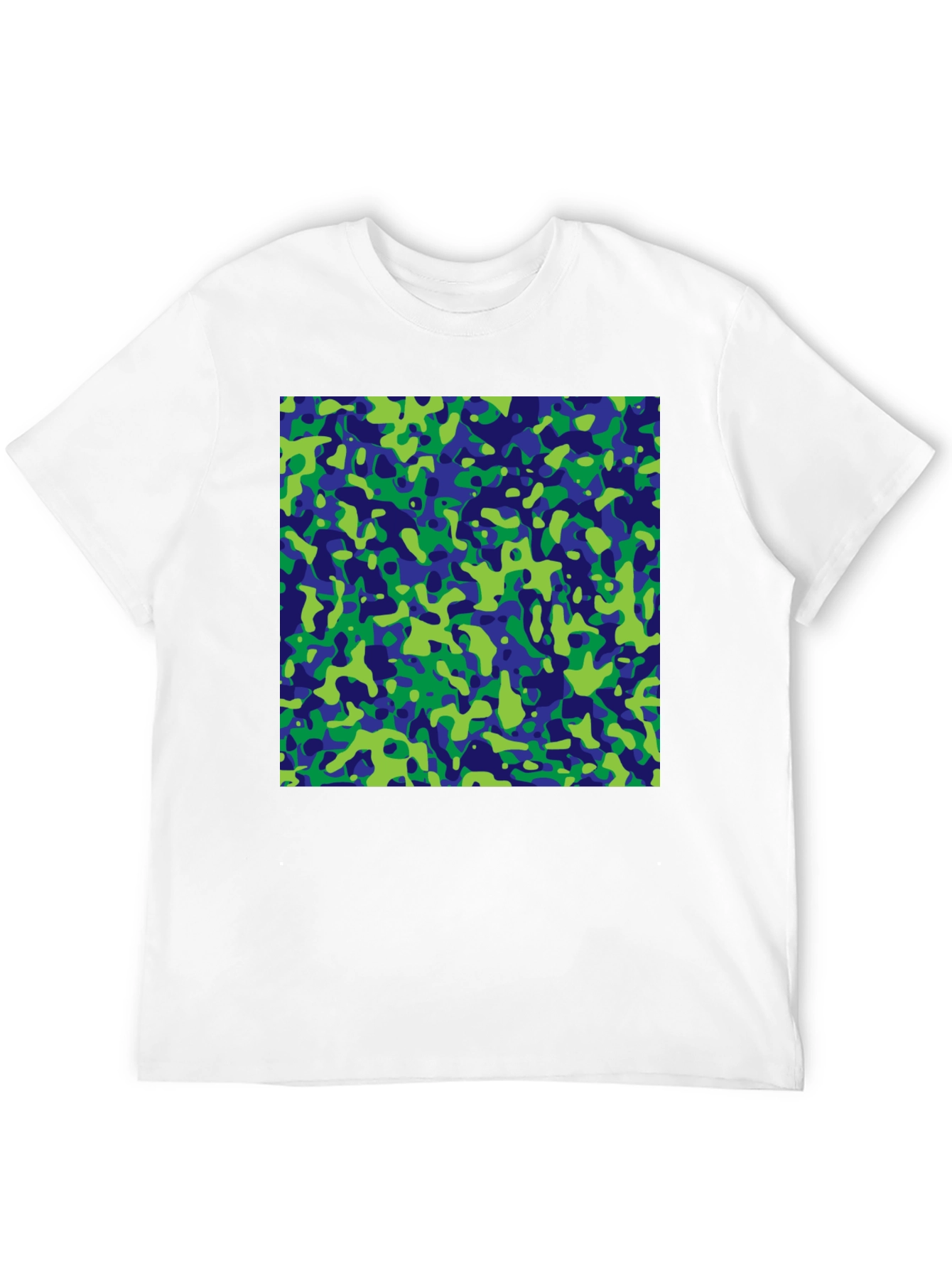 Abstract Camo Print Black T-Shirt