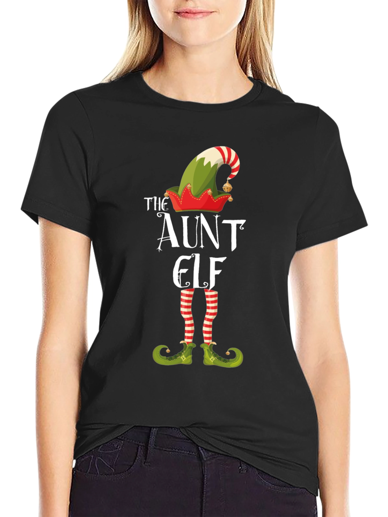Funny Aunt Elf Christmas T-Shirt