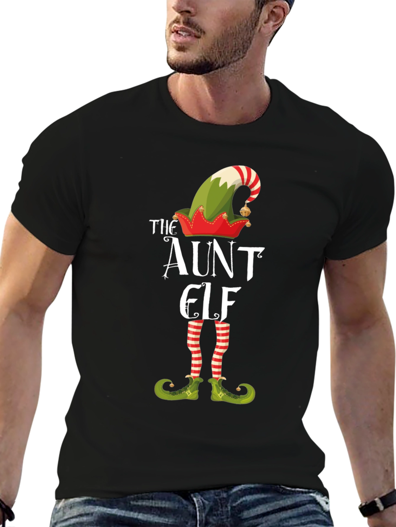 Funny Aunt Elf Christmas T-Shirt