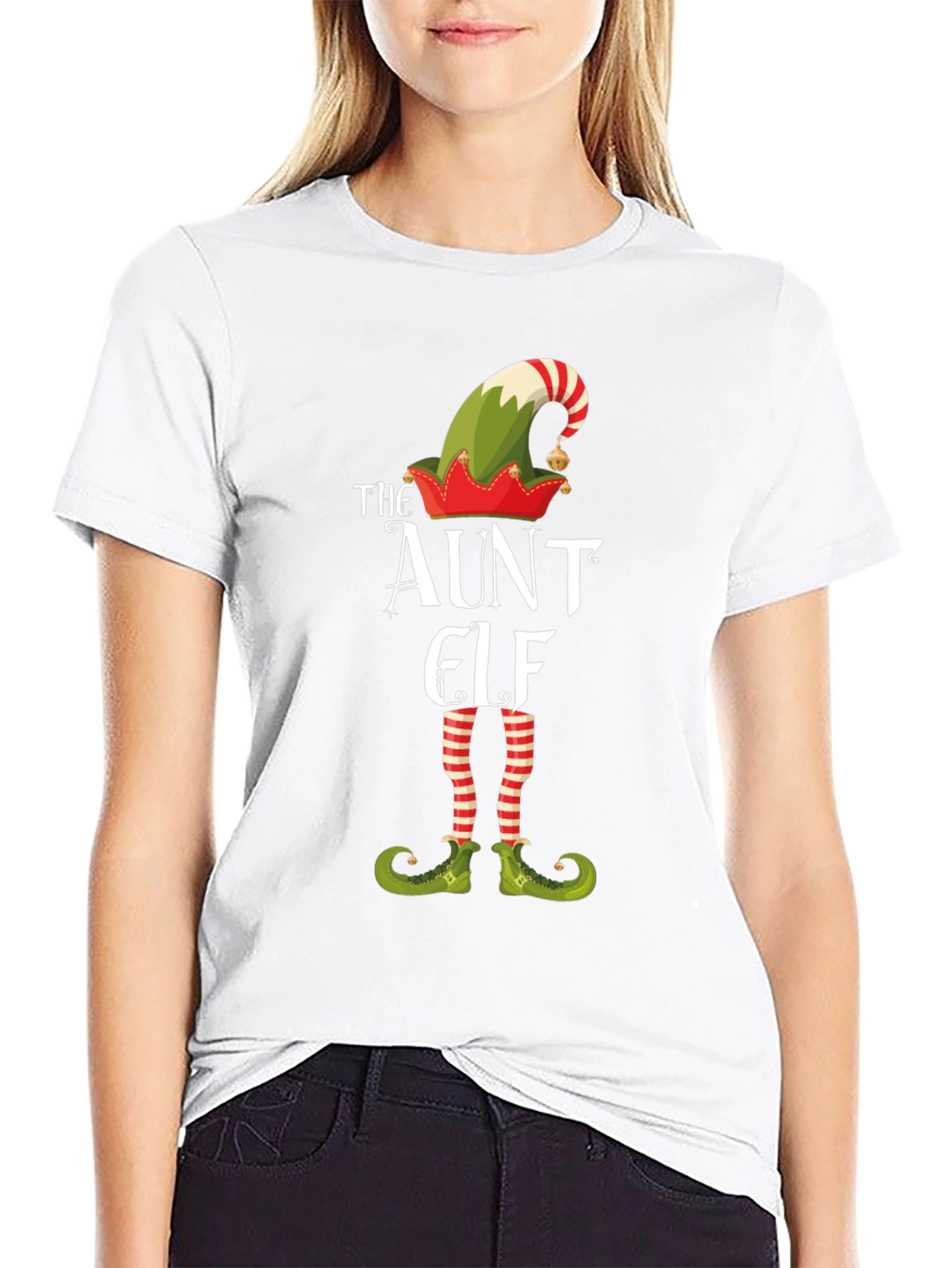 Funny Aunt Elf Christmas T-Shirt