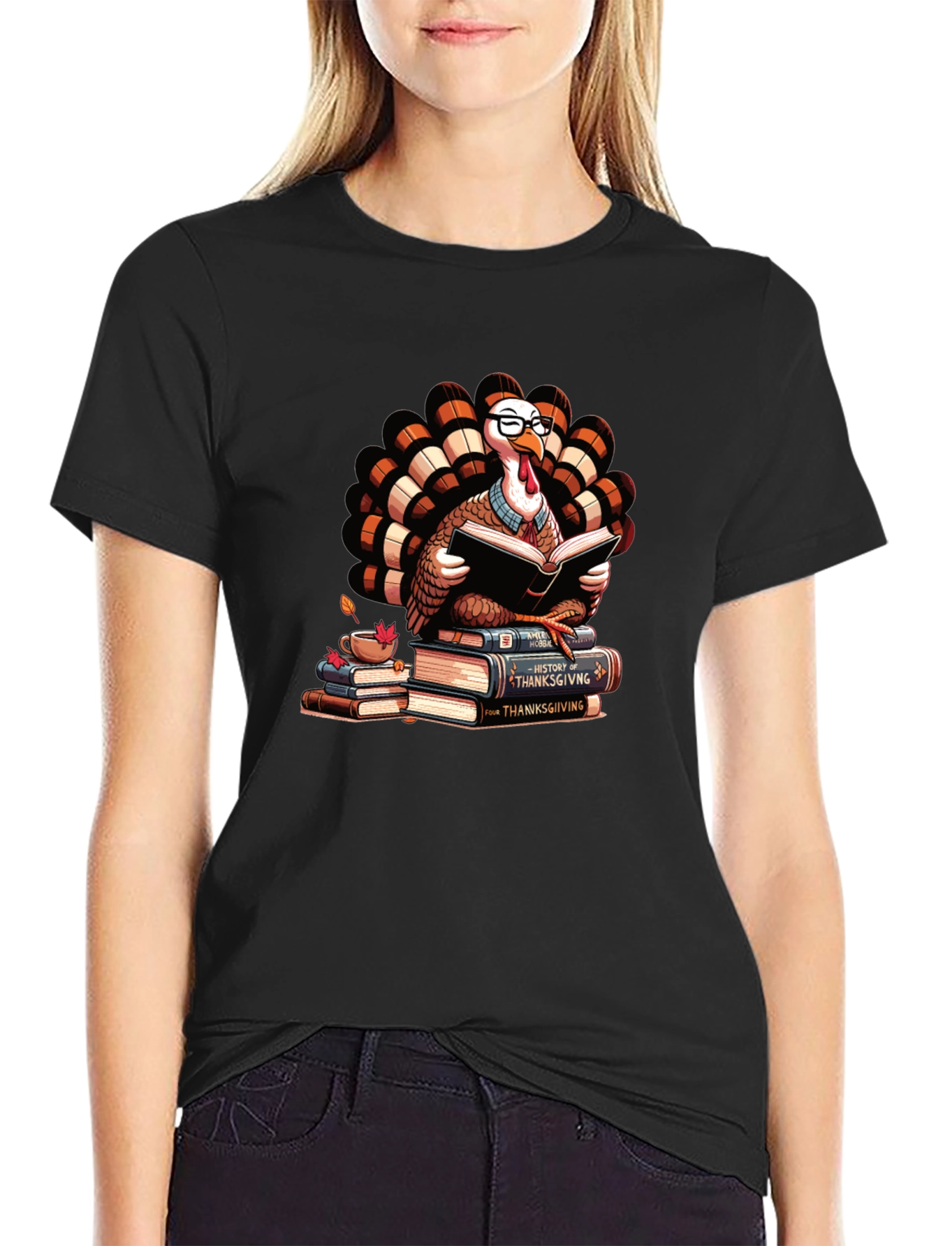 Thanksgiving Turkey Reading T-Shirt