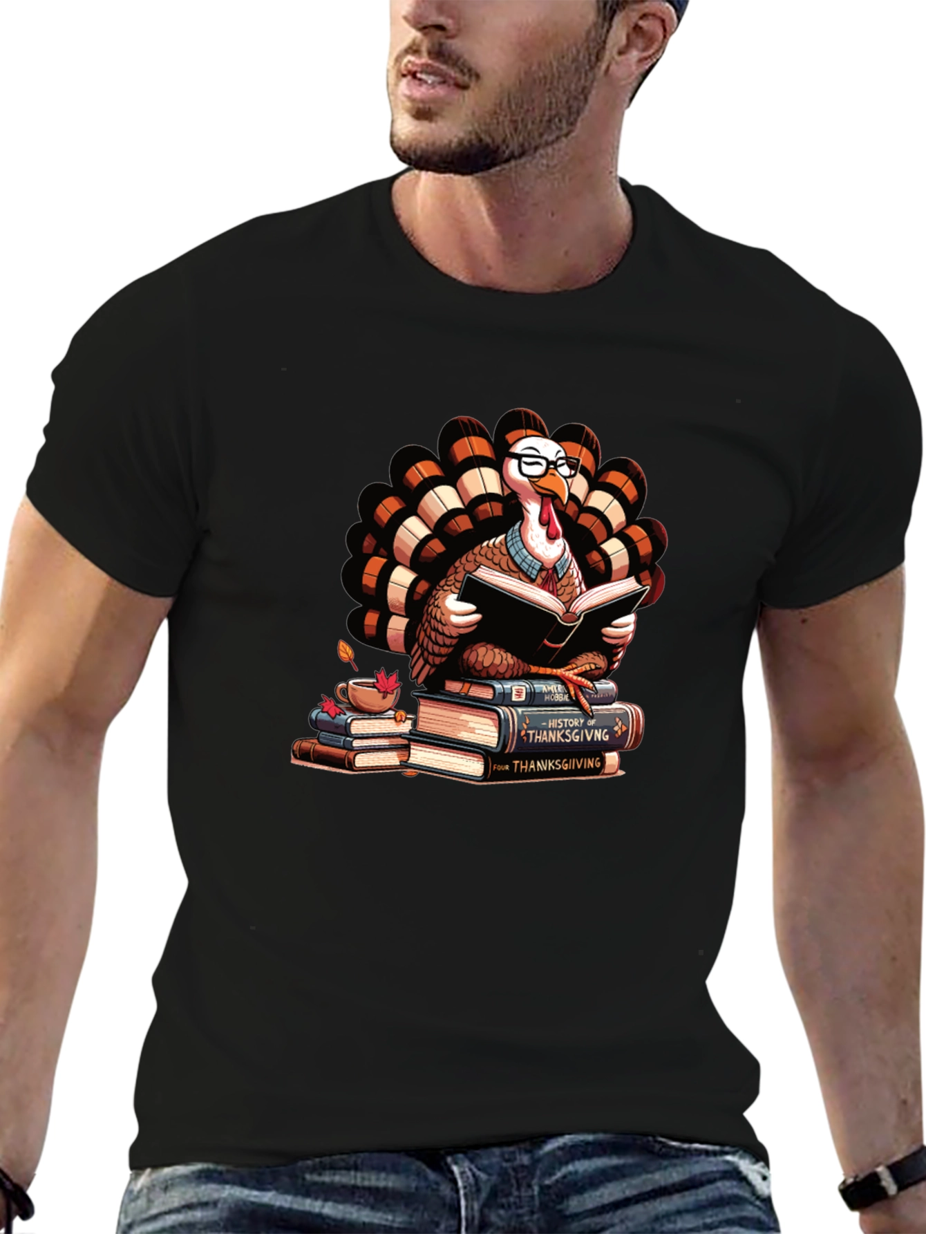 Thanksgiving Turkey Reading T-Shirt