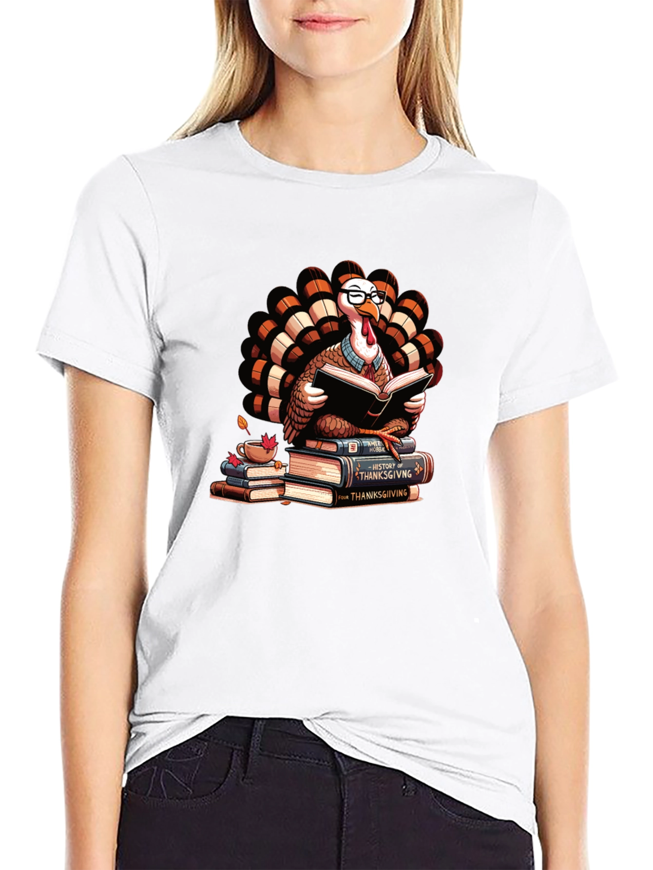 Thanksgiving Turkey Reading T-Shirt