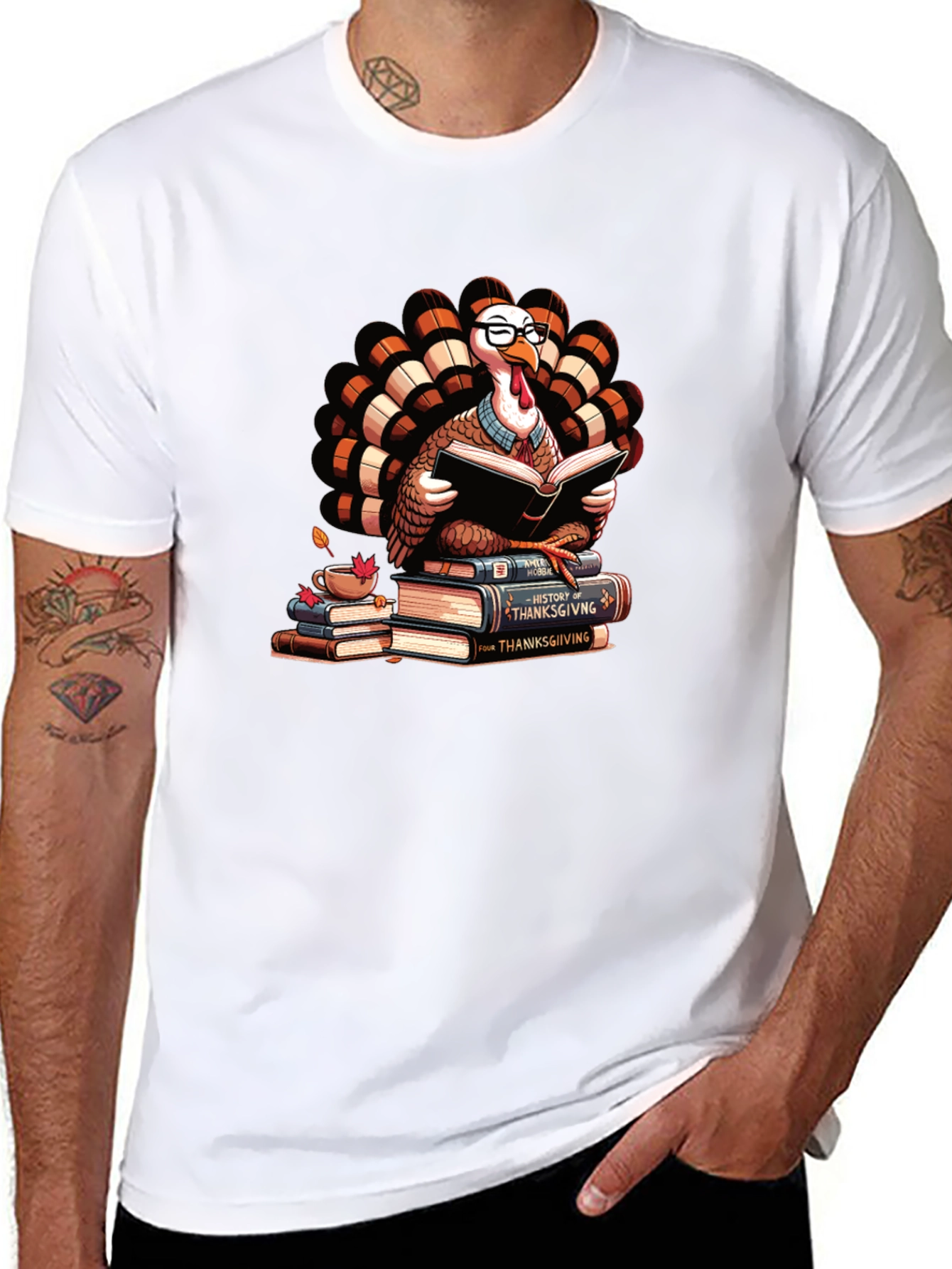 Thanksgiving Turkey Reading T-Shirt