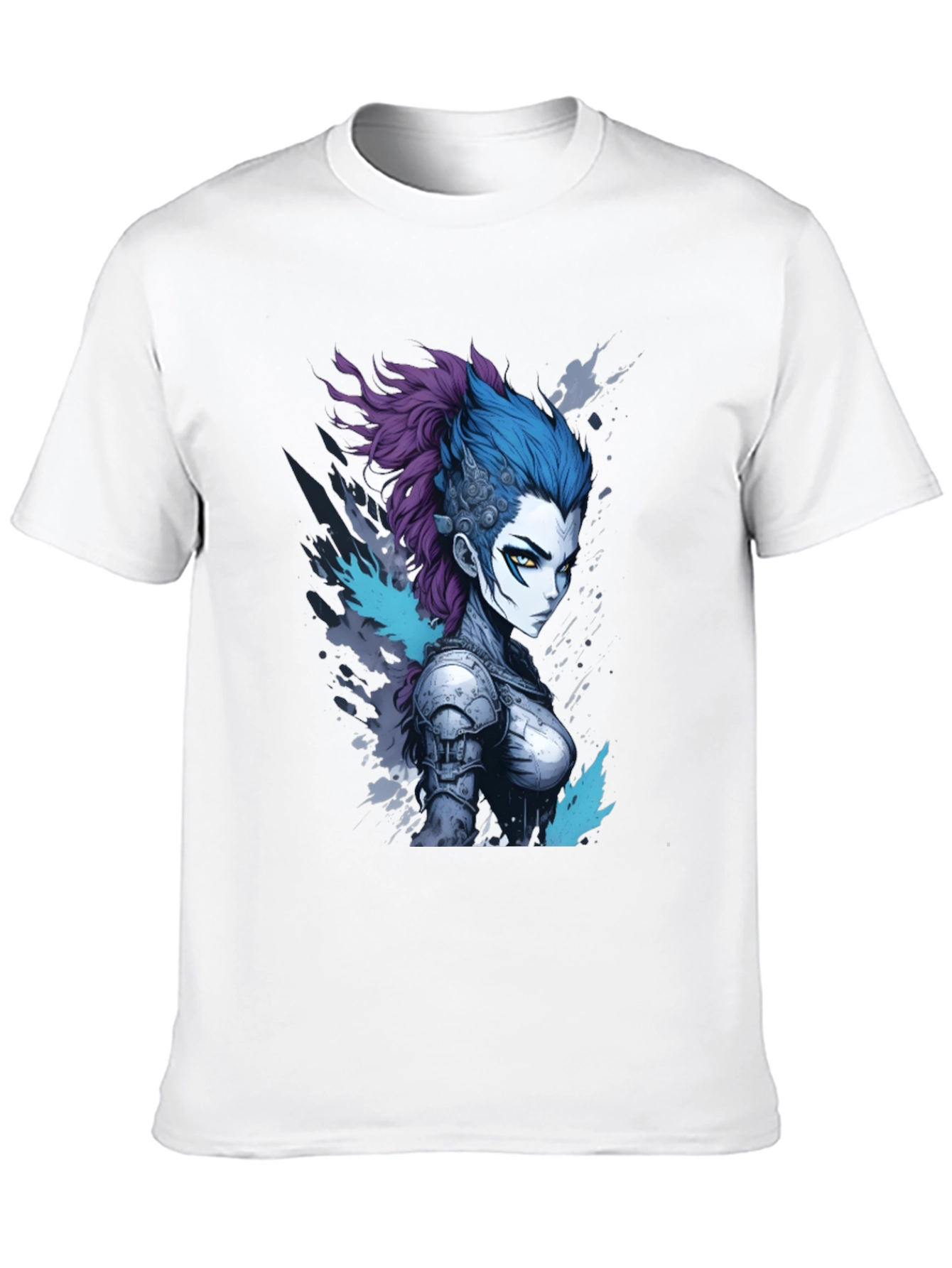 Anime Warrior Graphic Tee - Cool Design