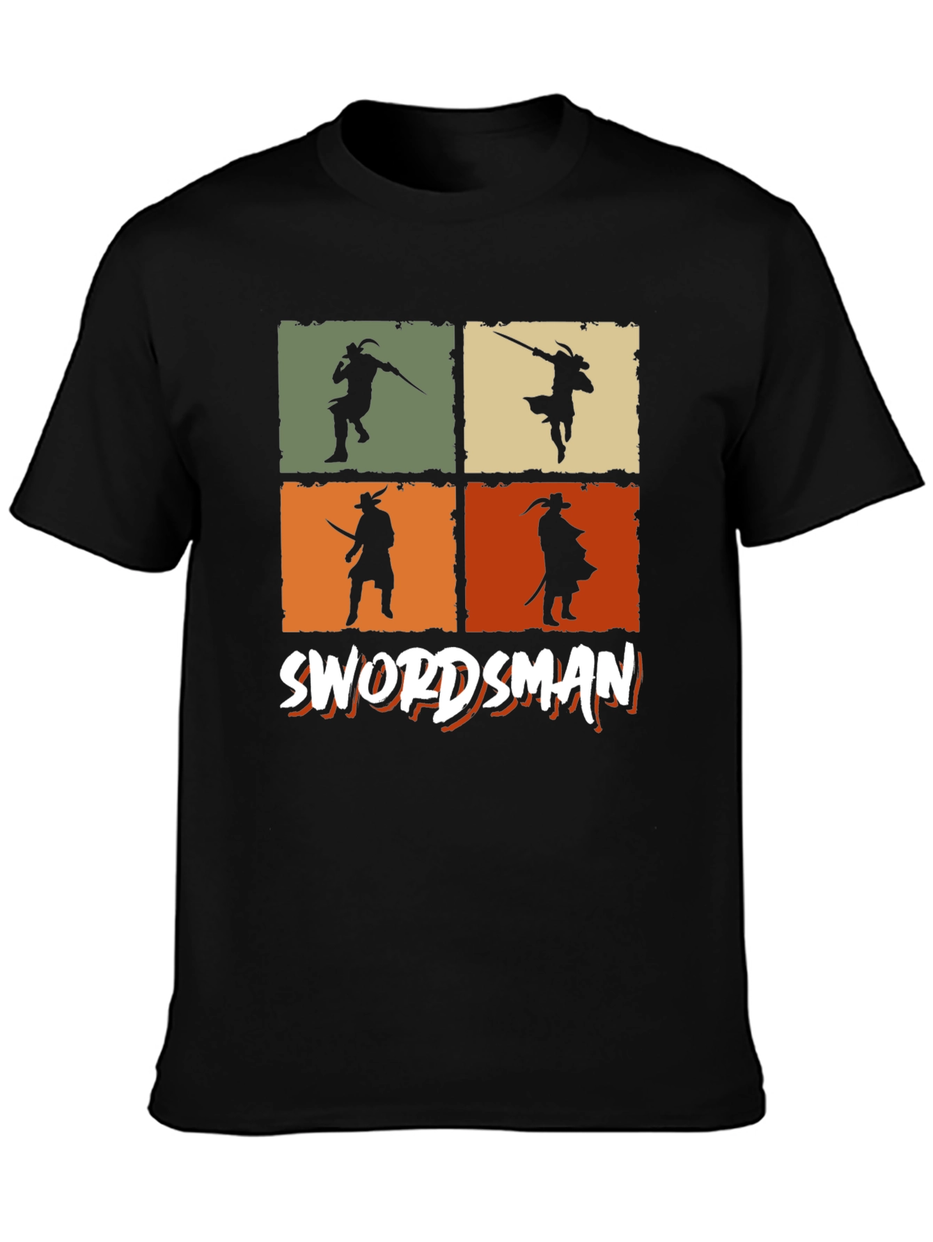 Swordsman Retro Graphic T-Shirt