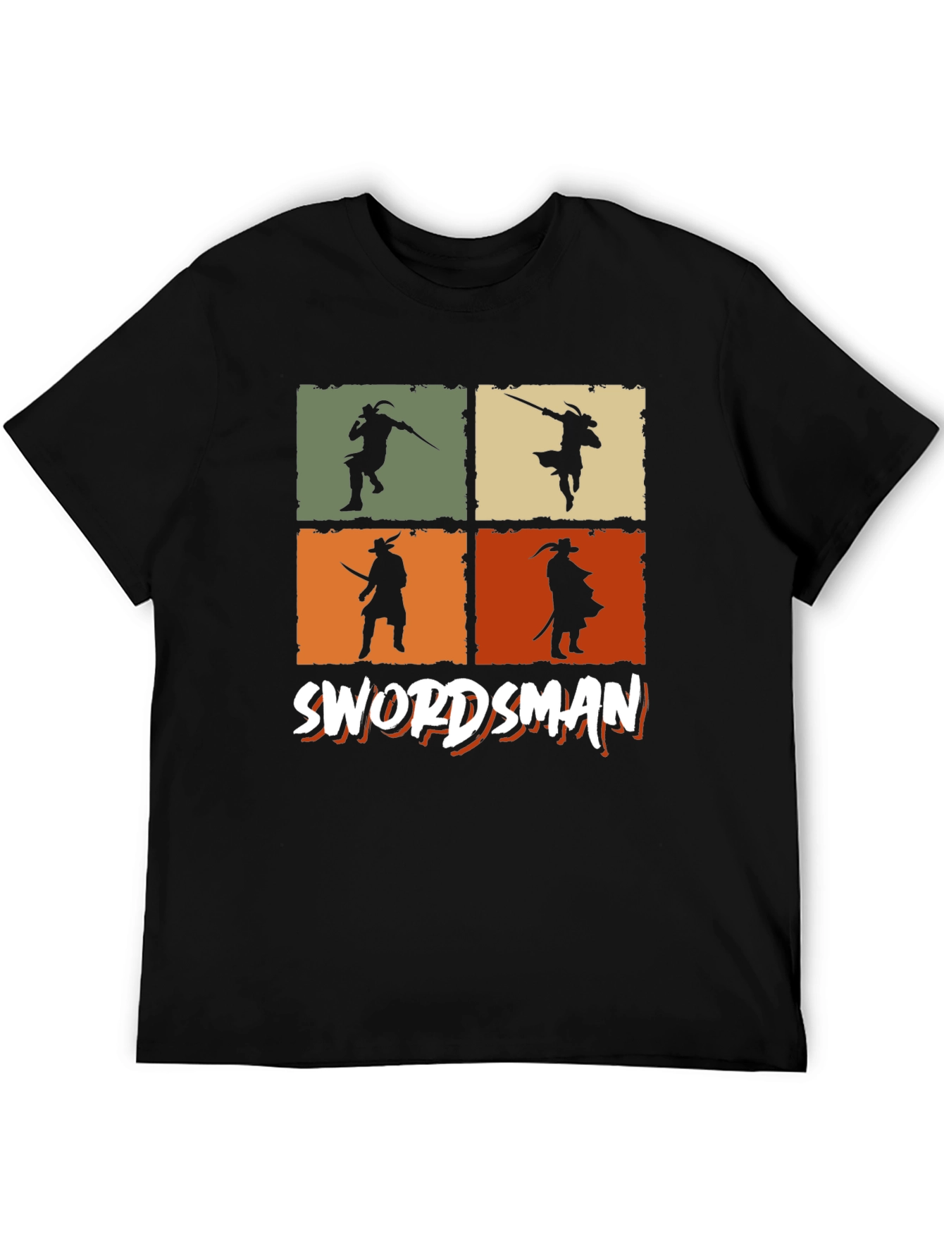Swordsman Retro Graphic T-Shirt