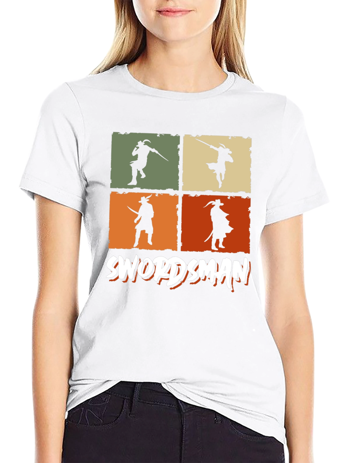 Swordsman Retro Graphic T-Shirt
