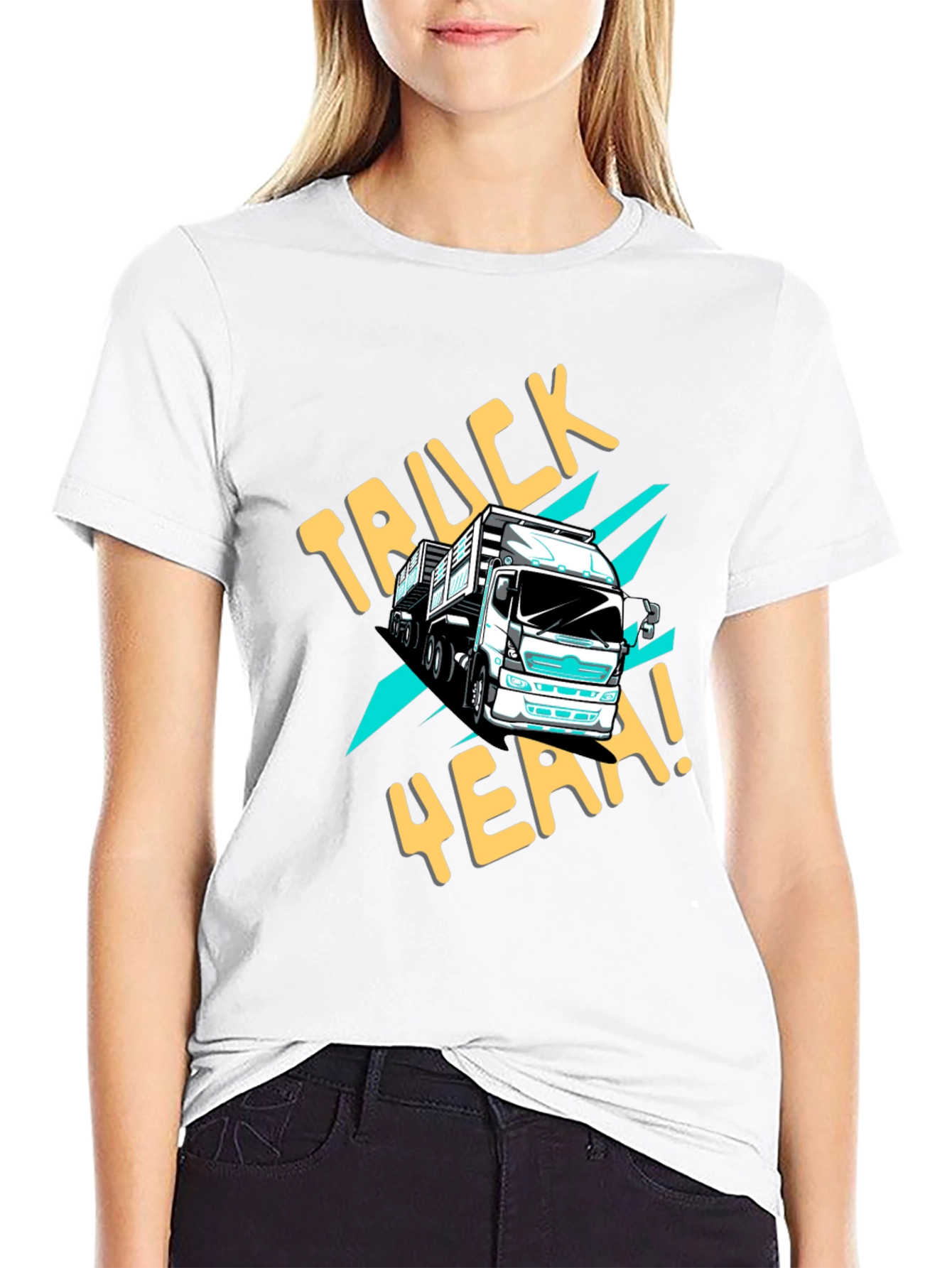 Truck Yeah! Graphic Tee - Black Cotton T-Shirt