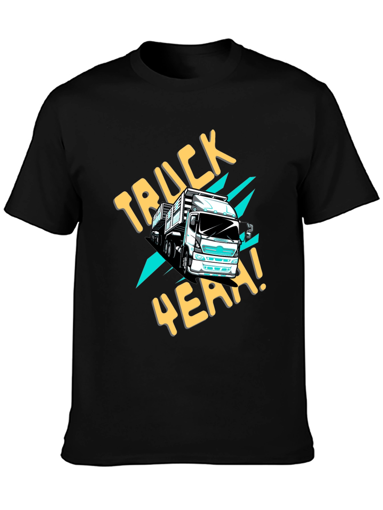Truck Yeah! Graphic Tee - Black Cotton T-Shirt