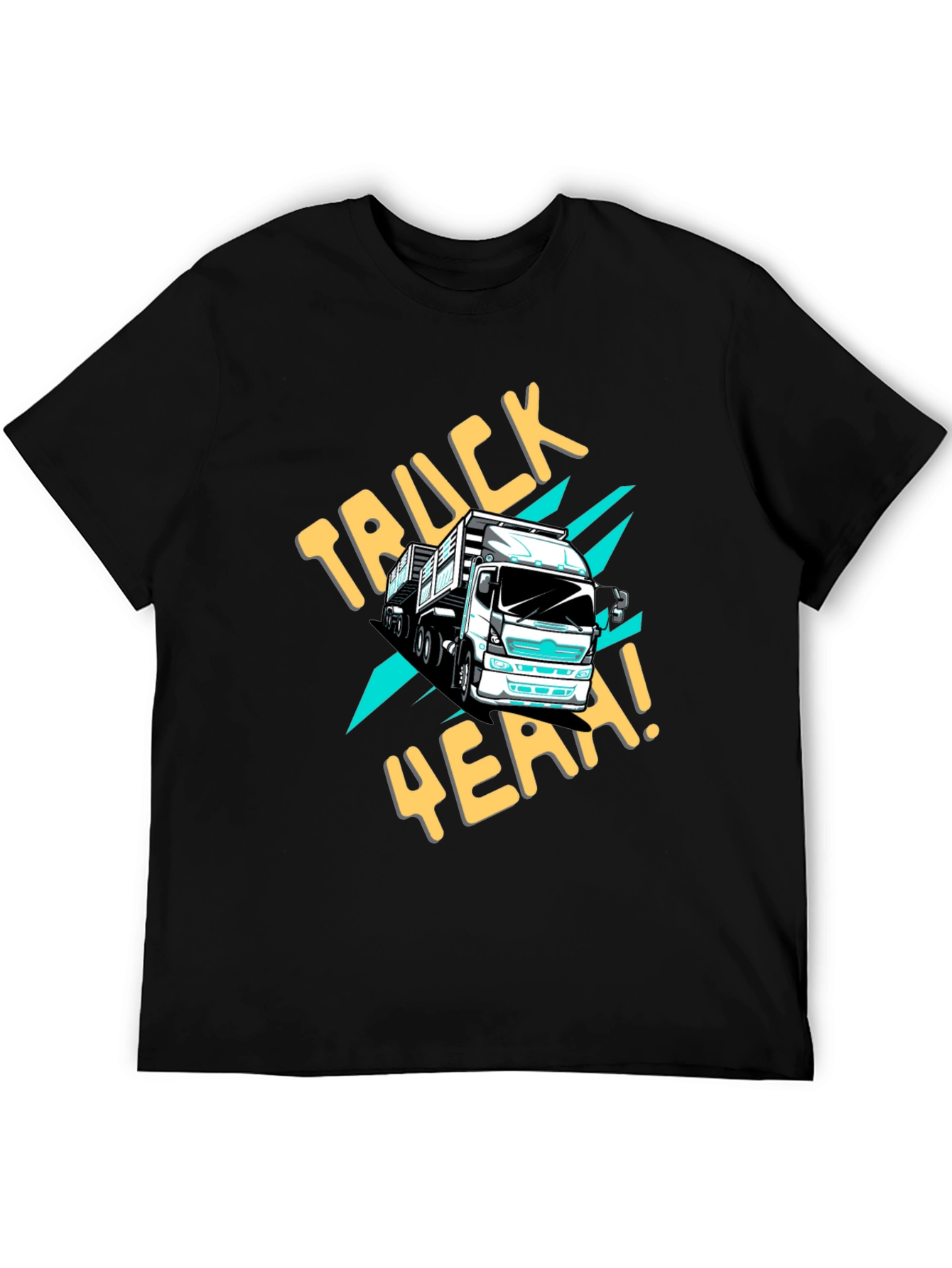 Truck Yeah! Graphic Tee - Black Cotton T-Shirt