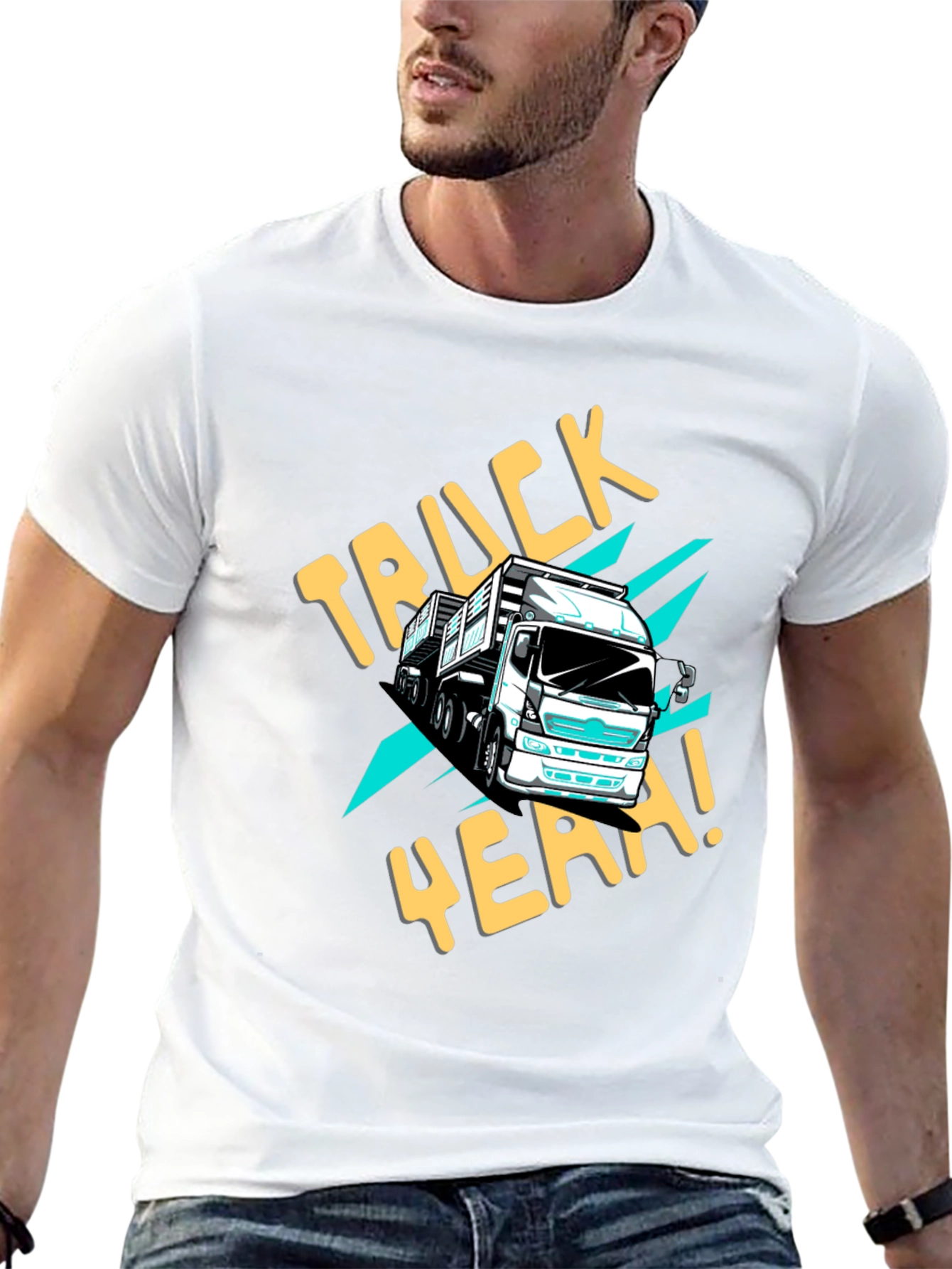 Truck Yeah! Graphic Tee - Black Cotton T-Shirt