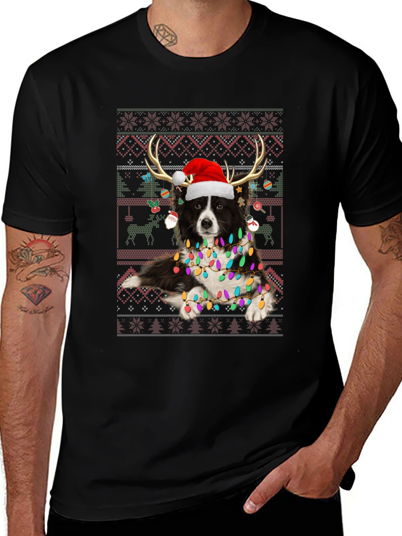 Festive Dog Christmas T-Shirt