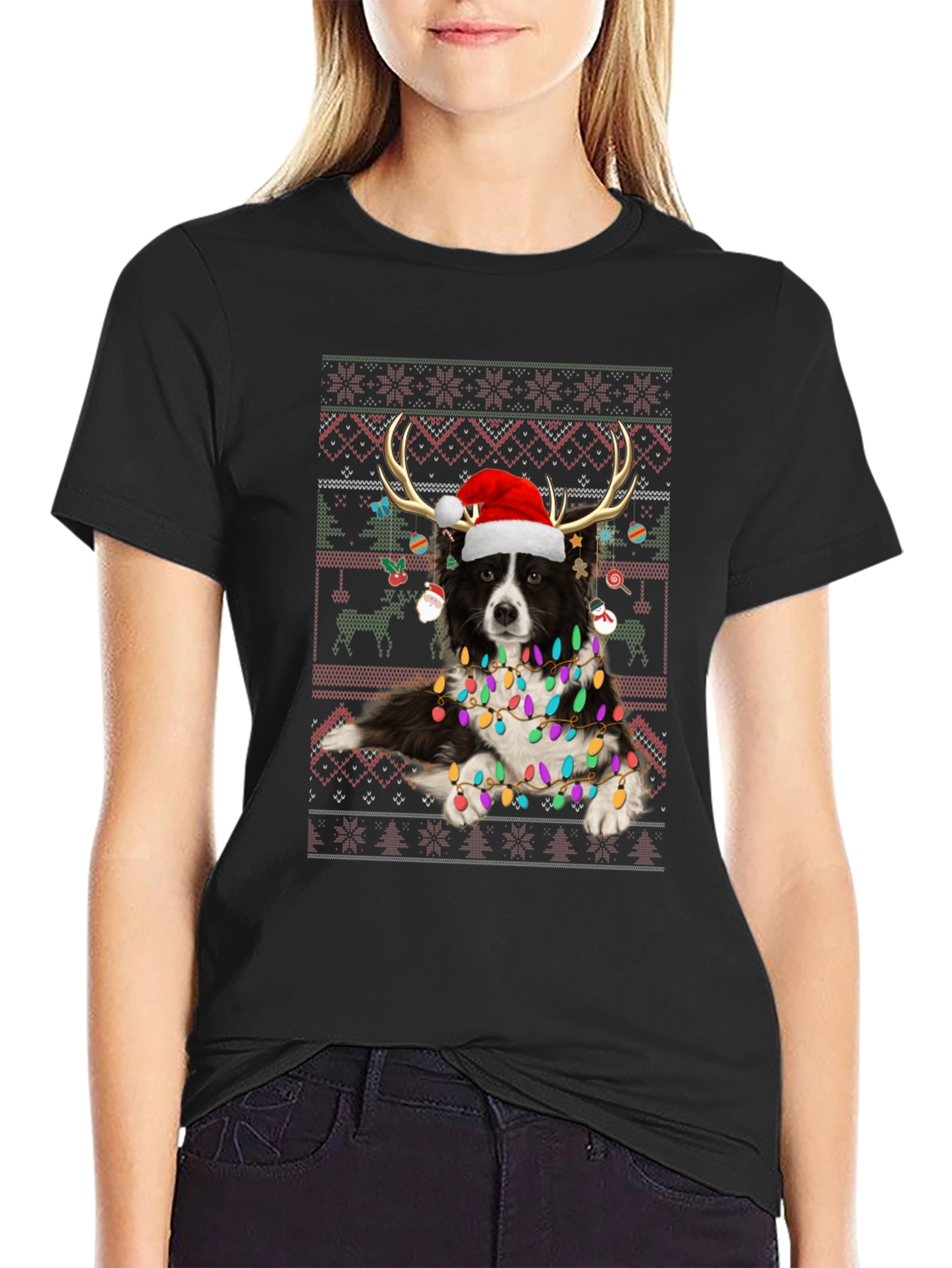 Festive Dog Christmas T-Shirt