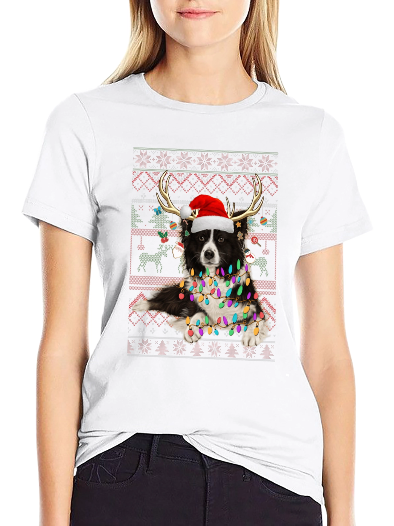 Festive Dog Christmas T-Shirt