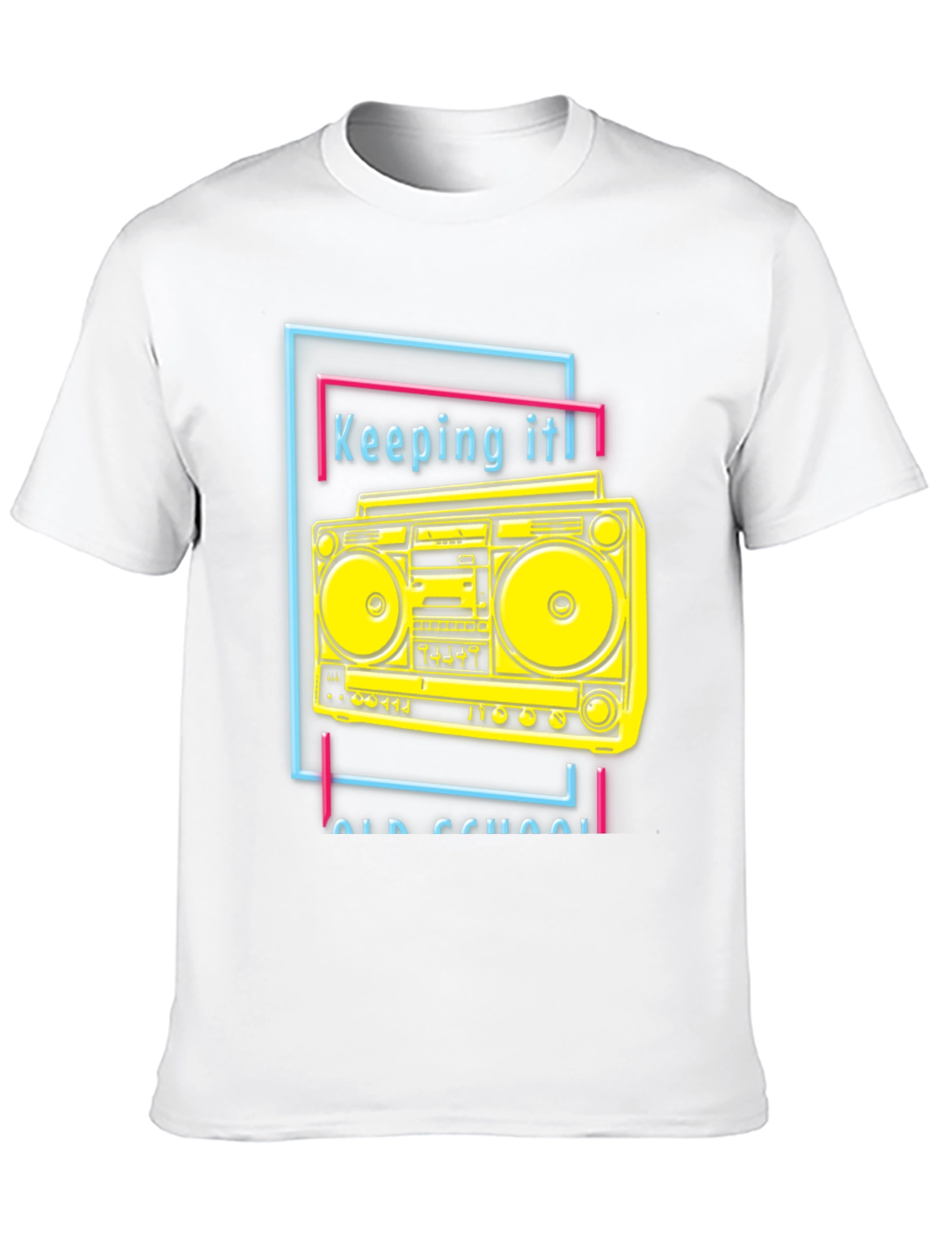 Retro Boombox Graphic Tee - Keeping It Old School