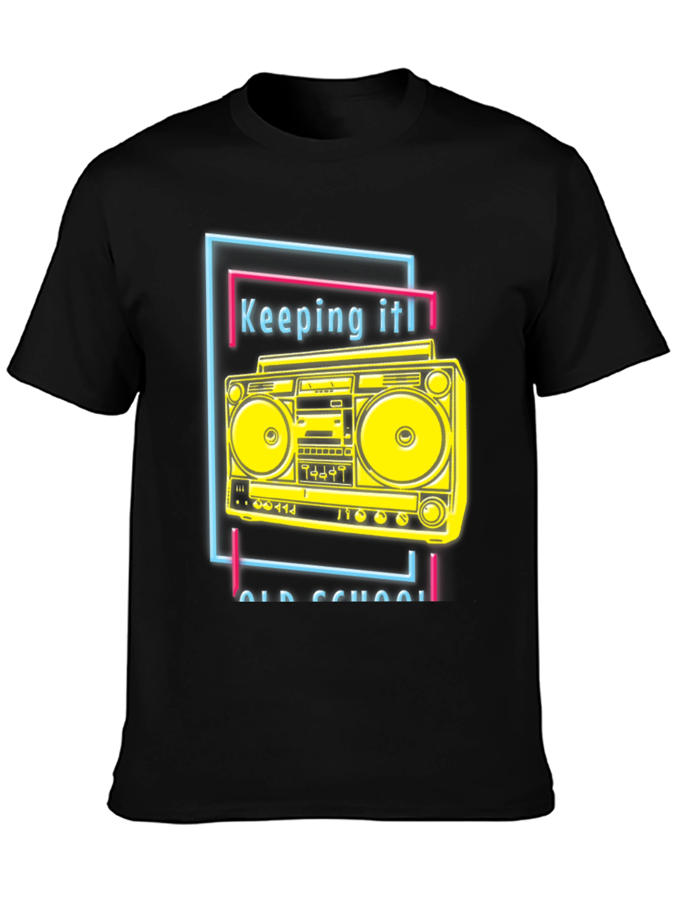 Retro Boombox Graphic Tee - Keeping It Old School