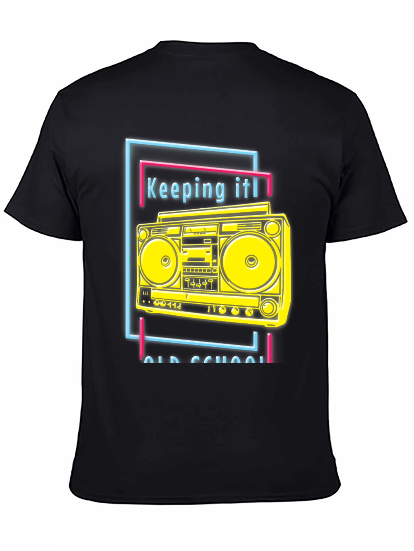 Retro Boombox Graphic Tee - Keeping It Old School