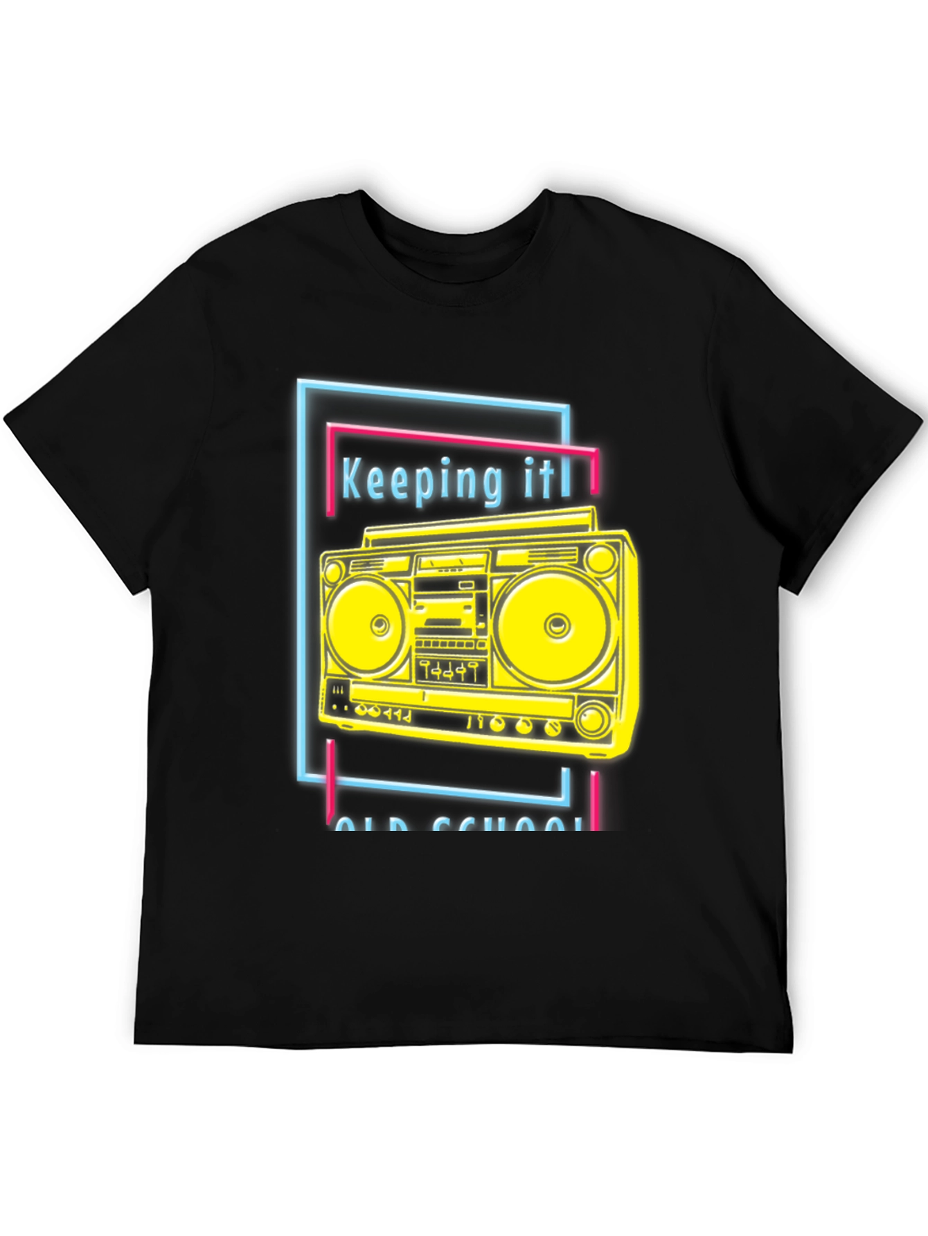Retro Boombox Graphic Tee - Keeping It Old School