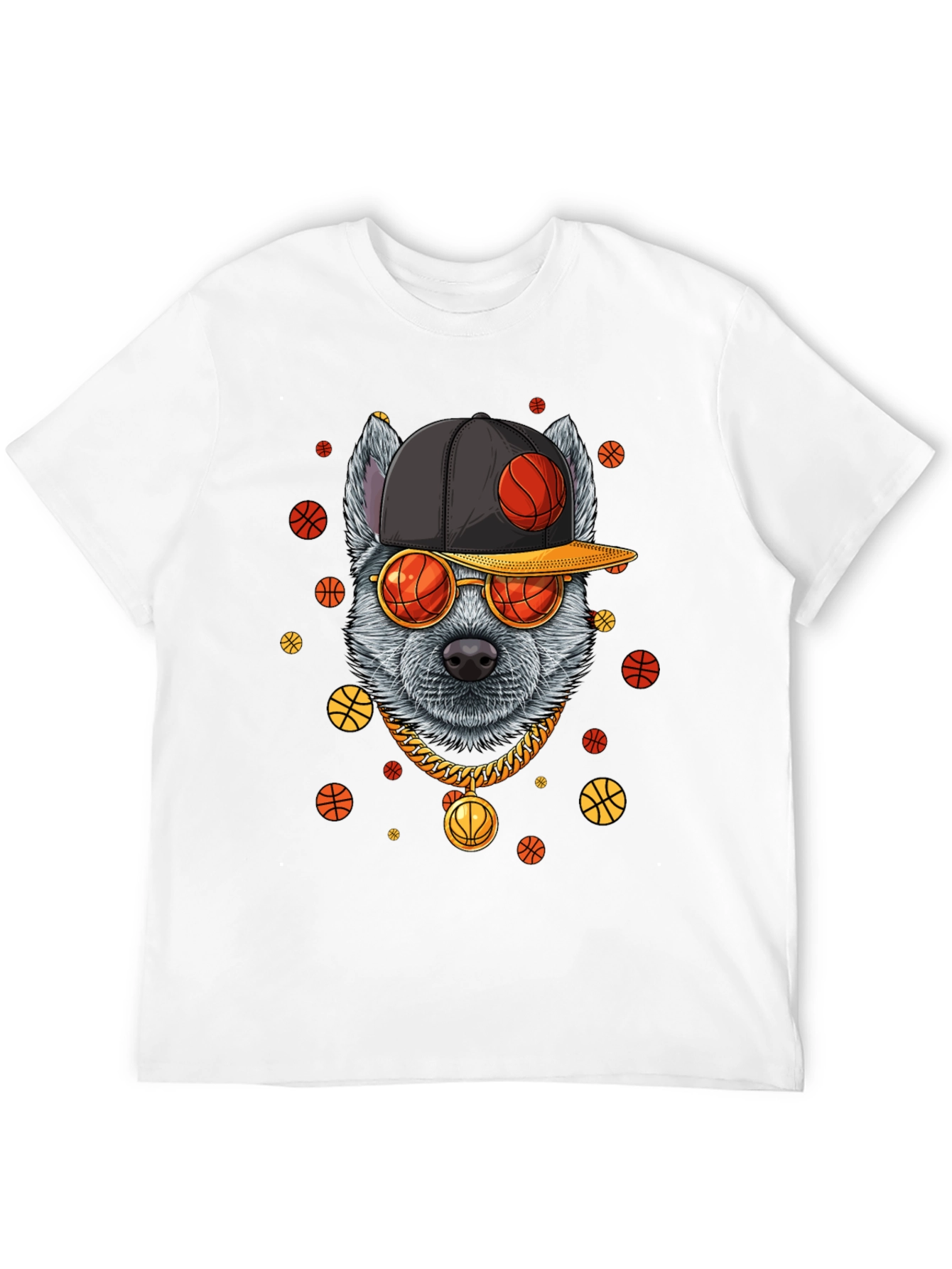 Cool Dog Basketball Graphic Tee