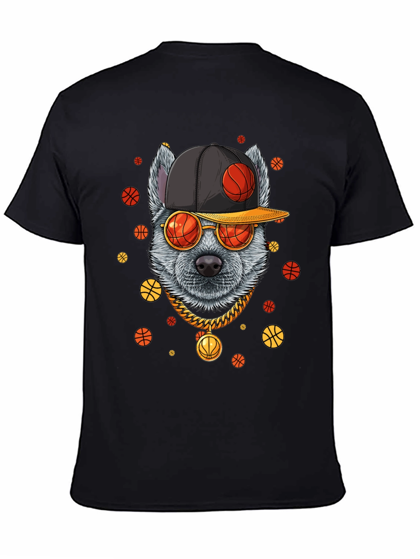 Cool Dog Basketball Graphic Tee