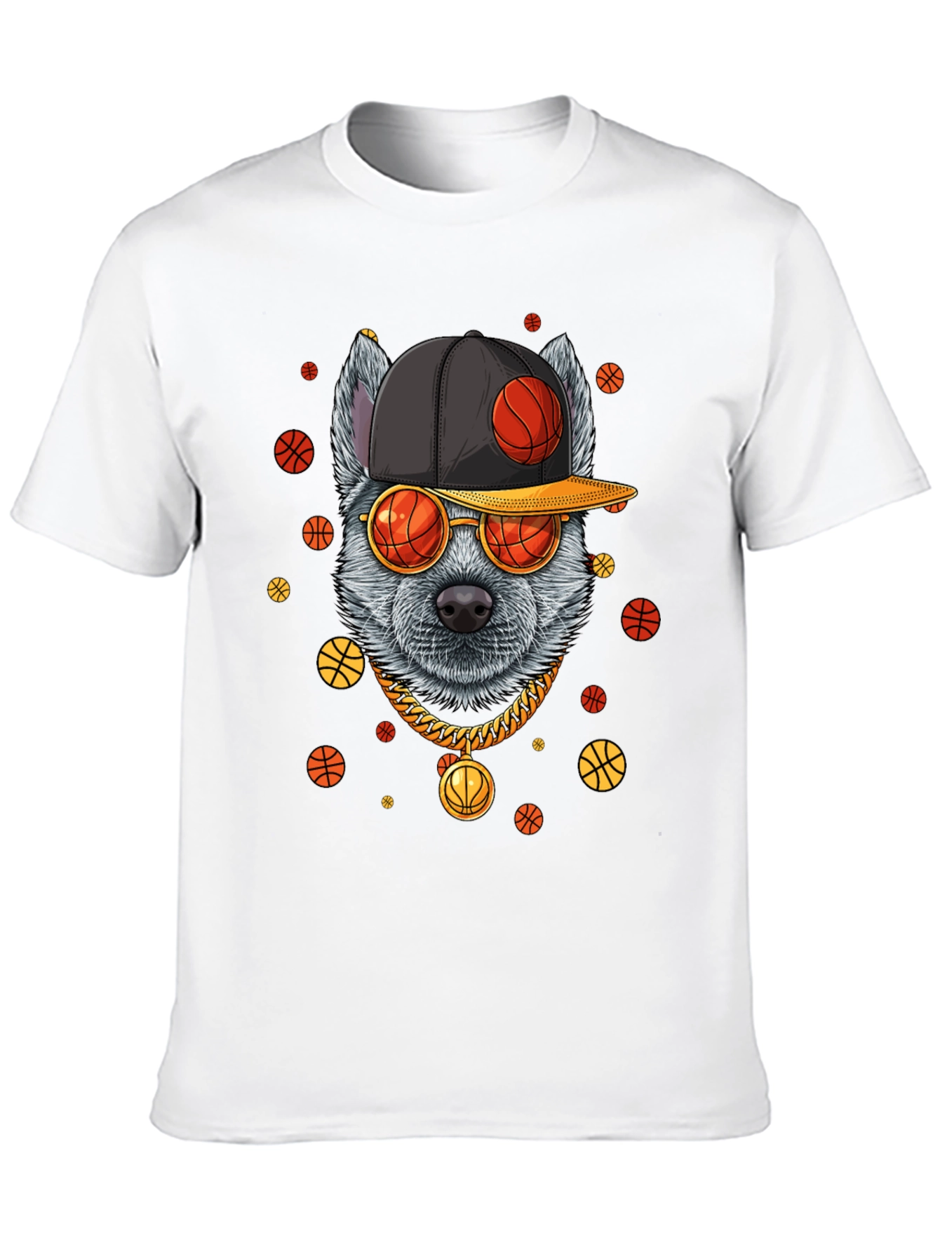 Cool Dog Basketball Graphic Tee