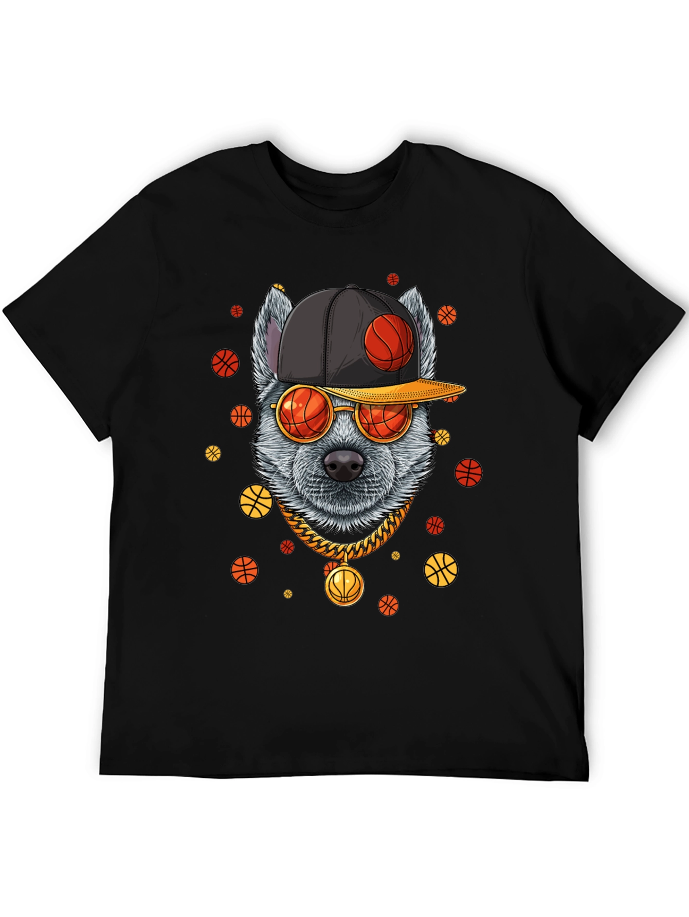 Cool Dog Basketball Graphic Tee