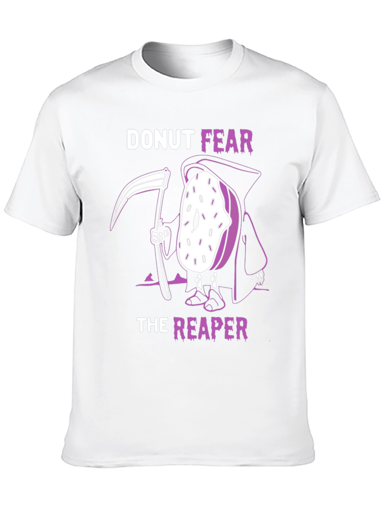 Donut Fear The Reaper Funny Graphic T-Shirt