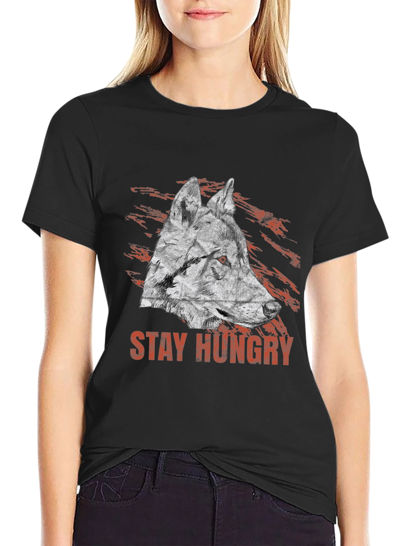 Stay Hungry Wolf Graphic Tee
