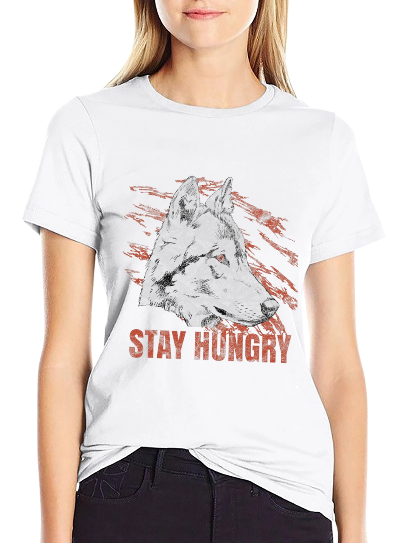 Stay Hungry Wolf Graphic Tee