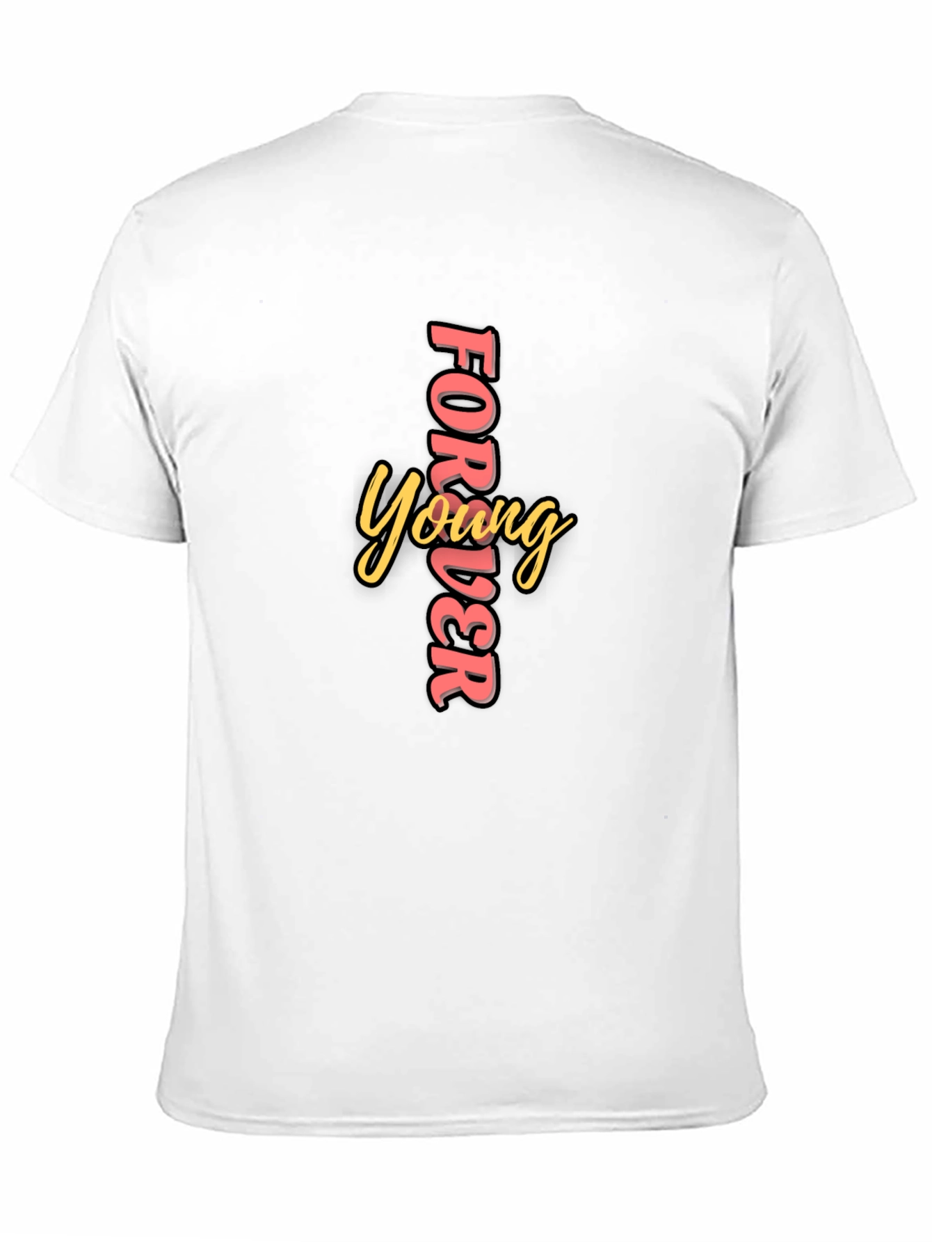 Forever Young Black Graphic Tee