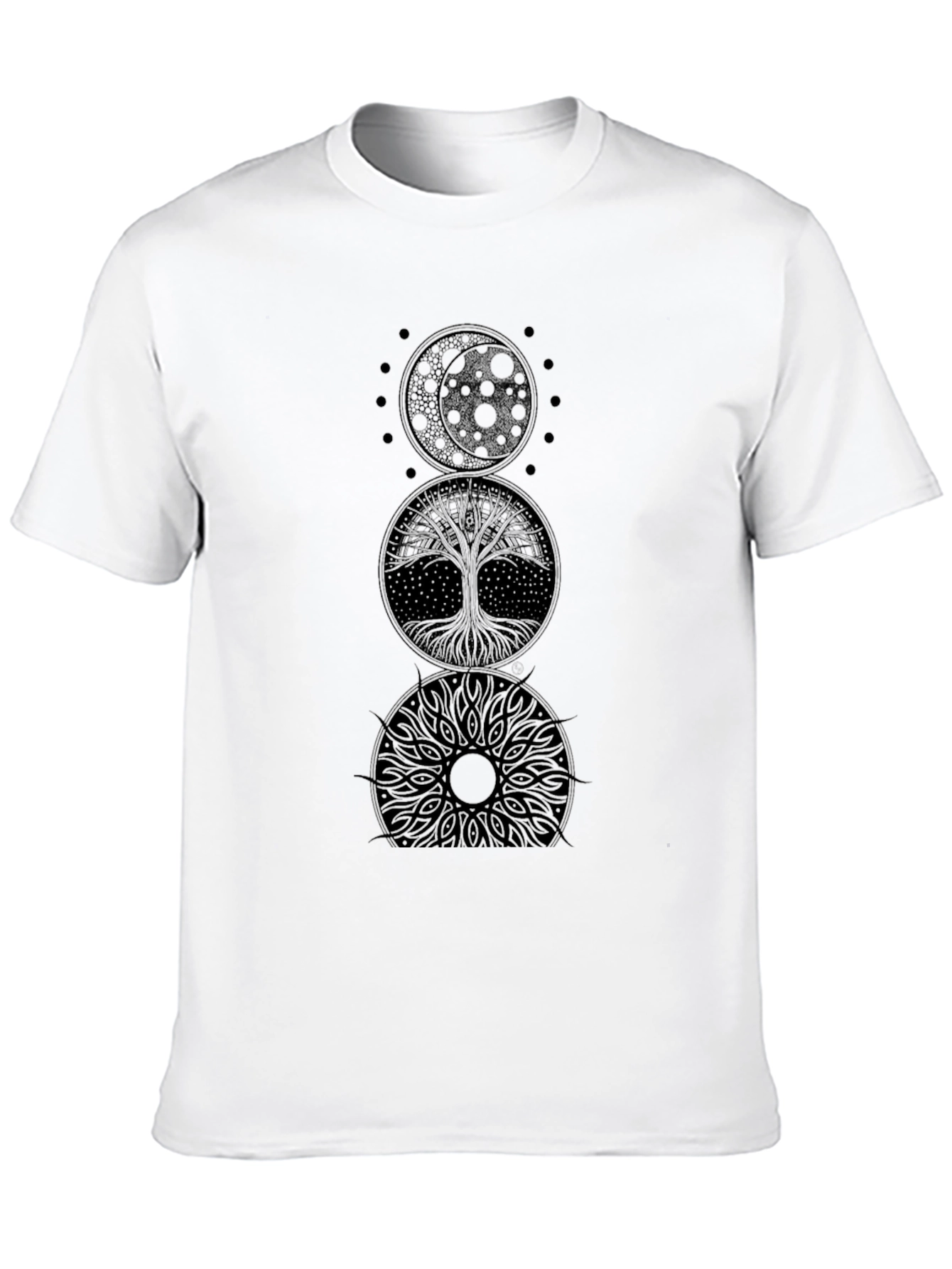 Celestial Tree of Life Graphic Tee - Black