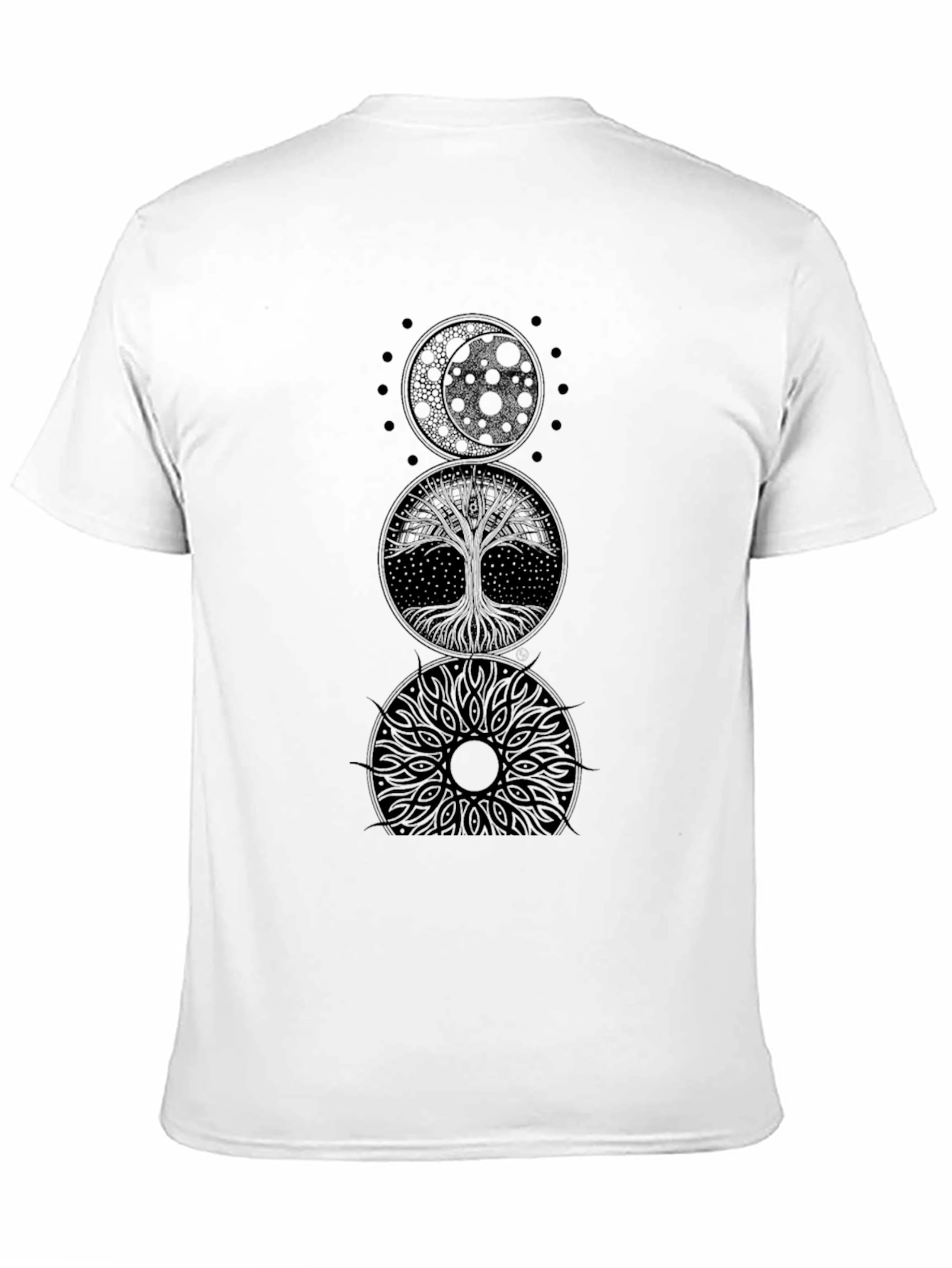 Celestial Tree of Life Graphic Tee - Black