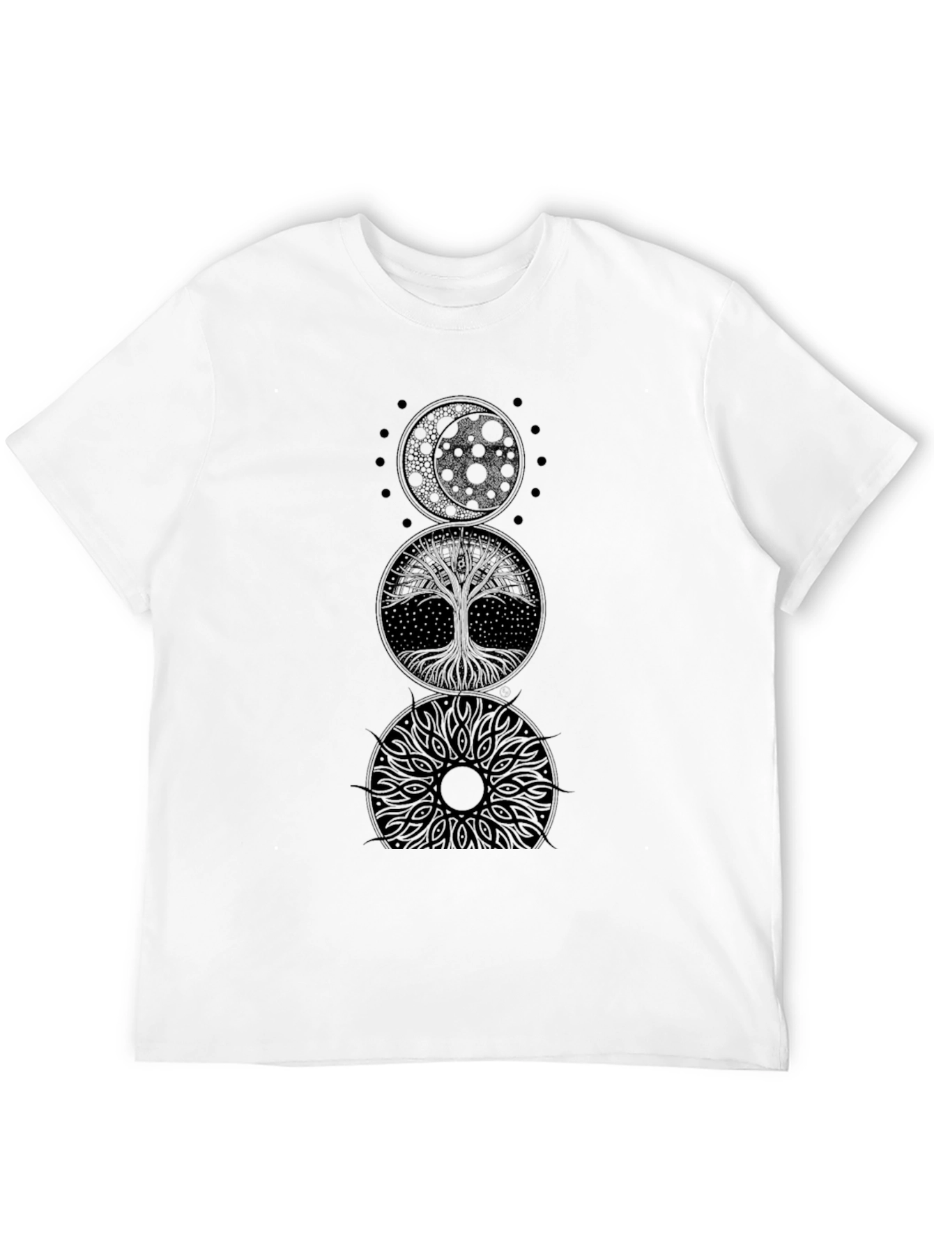 Celestial Tree of Life Graphic Tee - Black