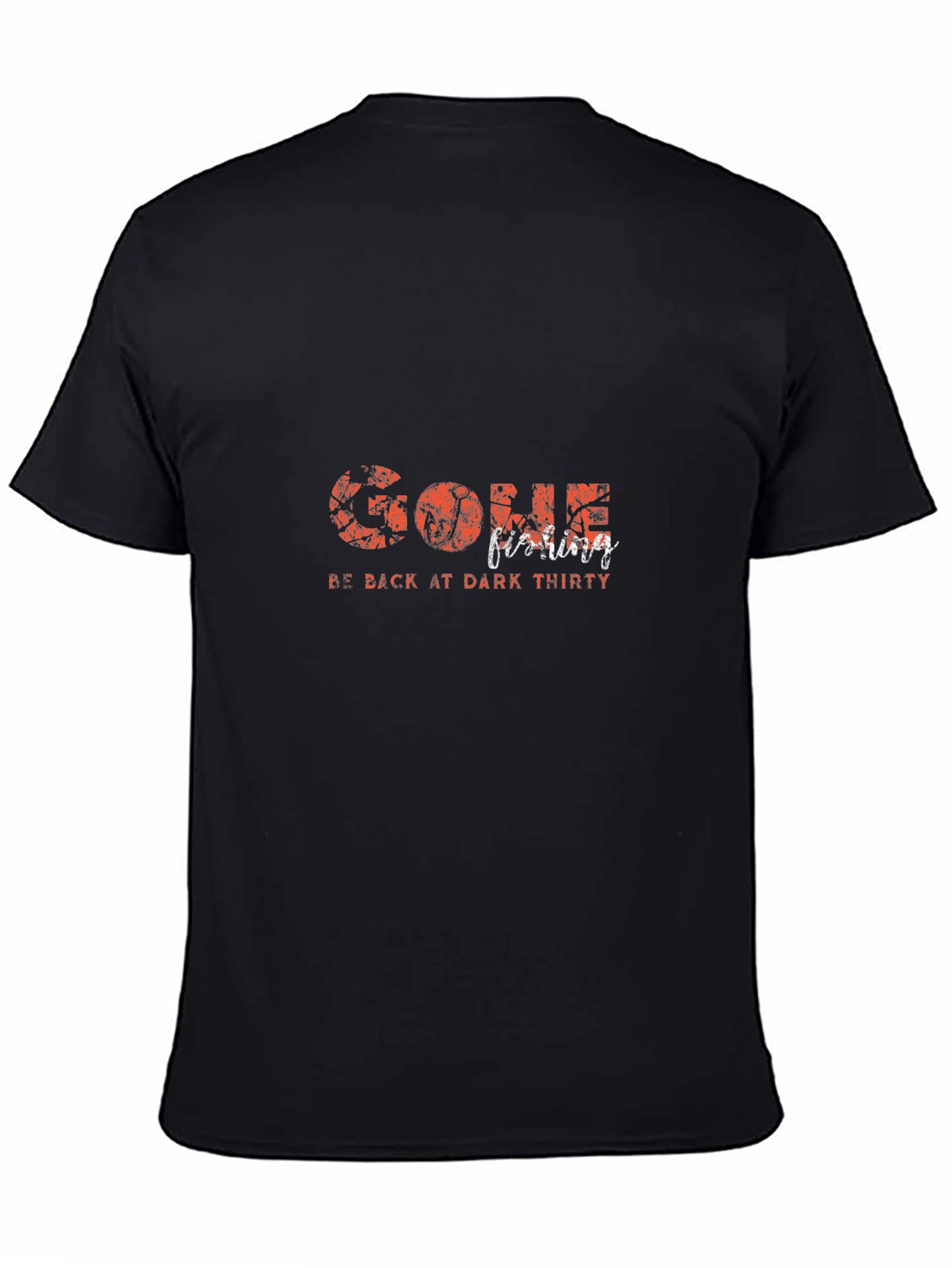 Gone Fishing Black Tee - Back at Dark Thirty