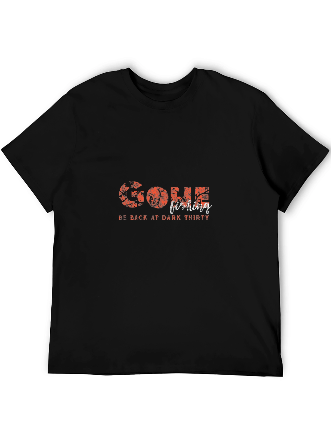 Gone Fishing Black Tee - Back at Dark Thirty