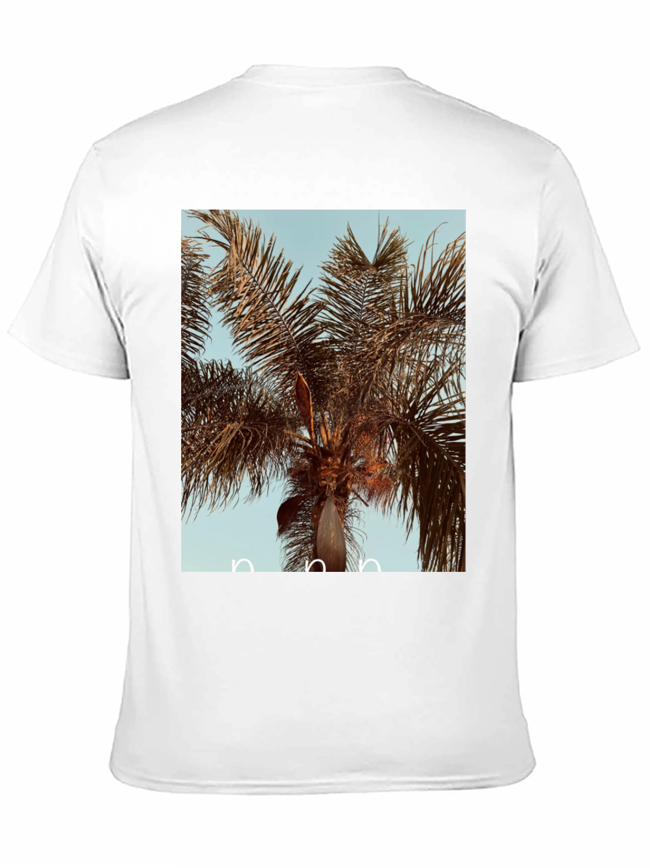 Palm Tree Graphic Black Cotton Tee