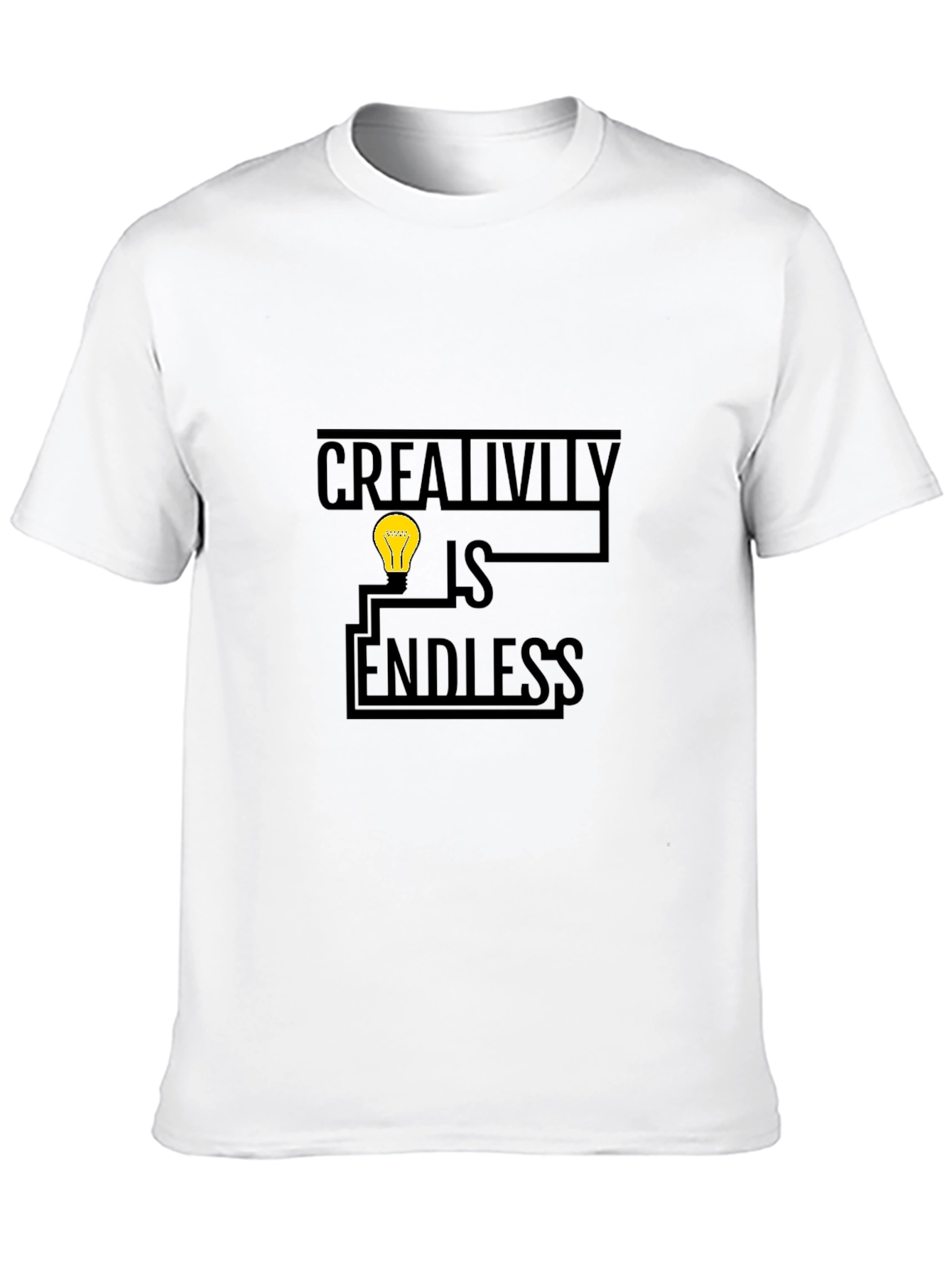 Creativity is Endless Graphic T-Shirt - Black
