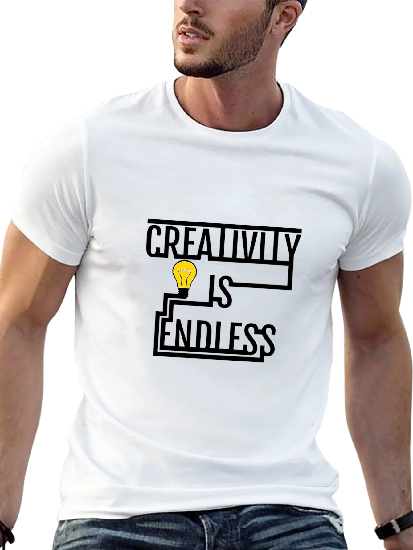 Creativity is Endless Graphic T-Shirt - Black