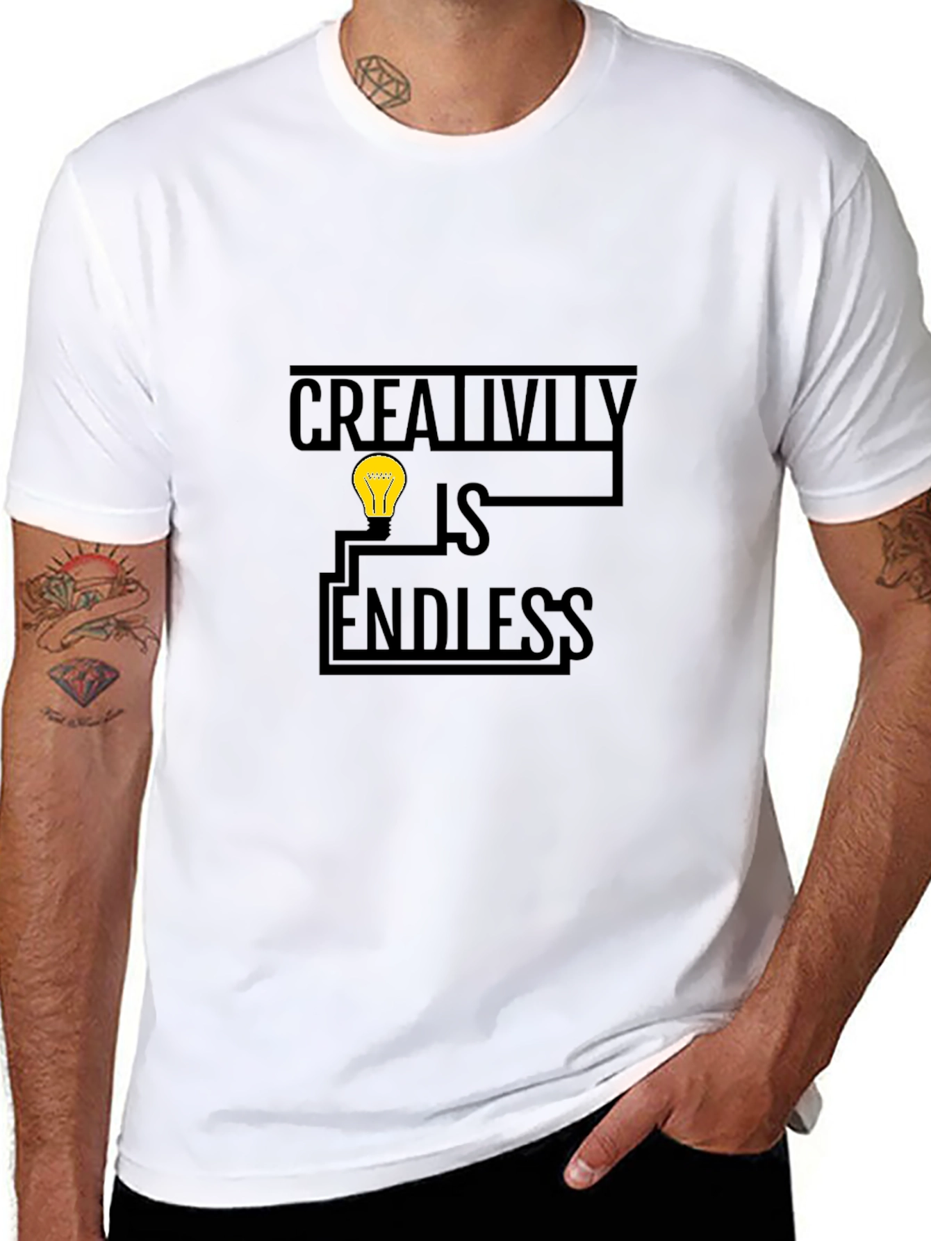 Creativity is Endless Graphic T-Shirt - Black