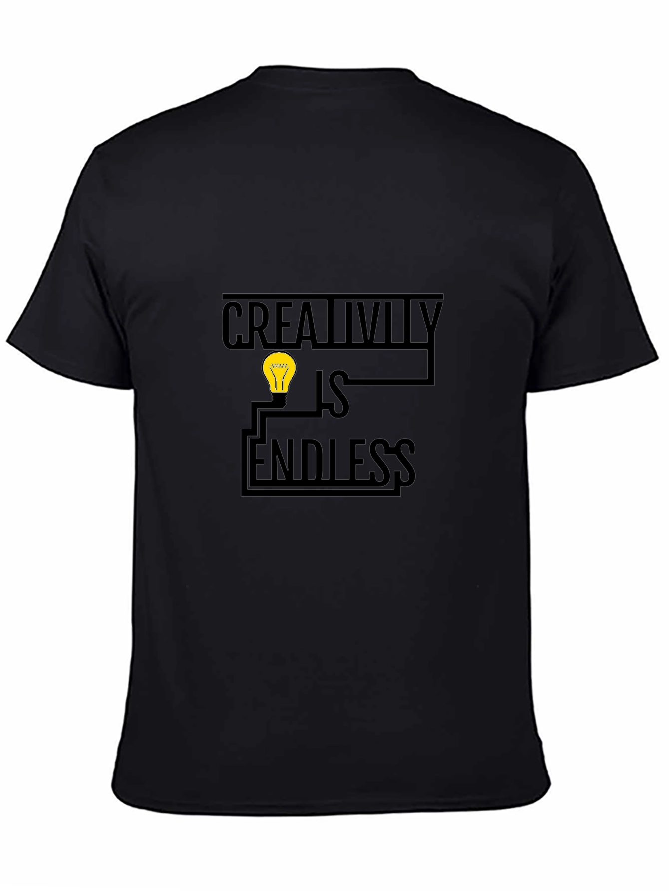 Creativity is Endless Graphic T-Shirt - Black