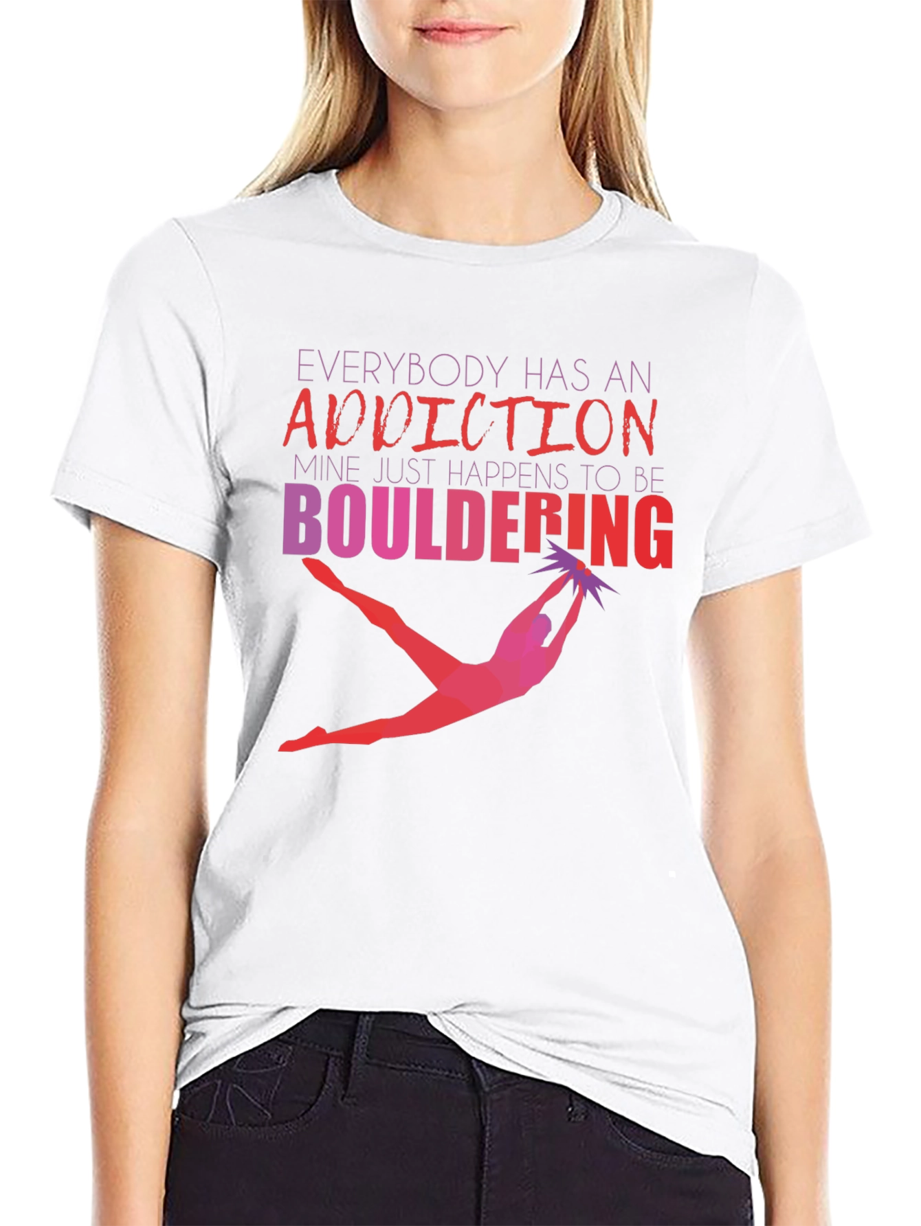 Bouldering Addiction Graphic Tee - Climbing Shirt