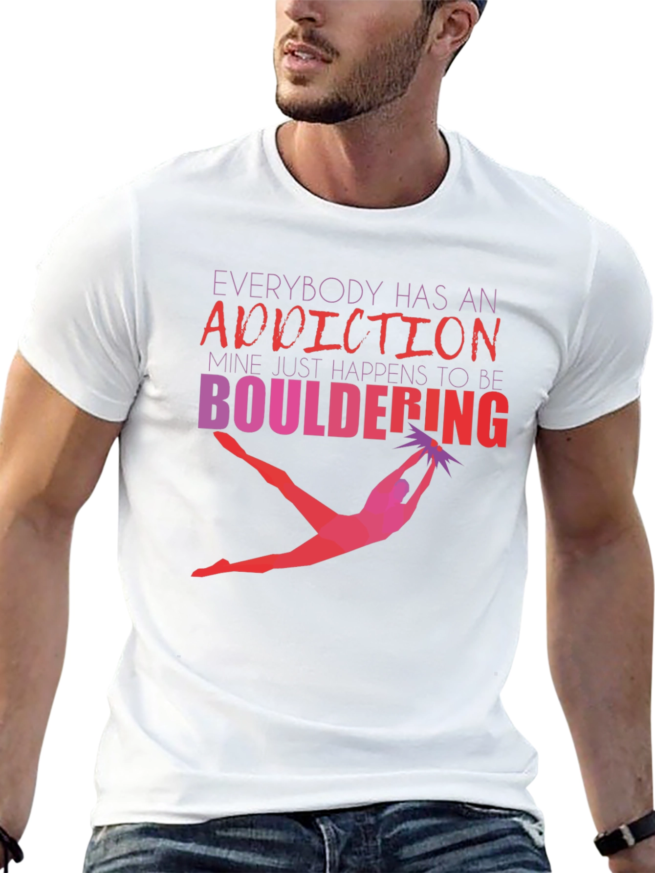 Bouldering Addiction Graphic Tee - Climbing Shirt