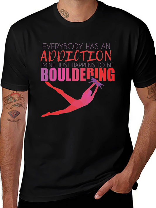 Bouldering Addiction Graphic Tee - Climbing Shirt