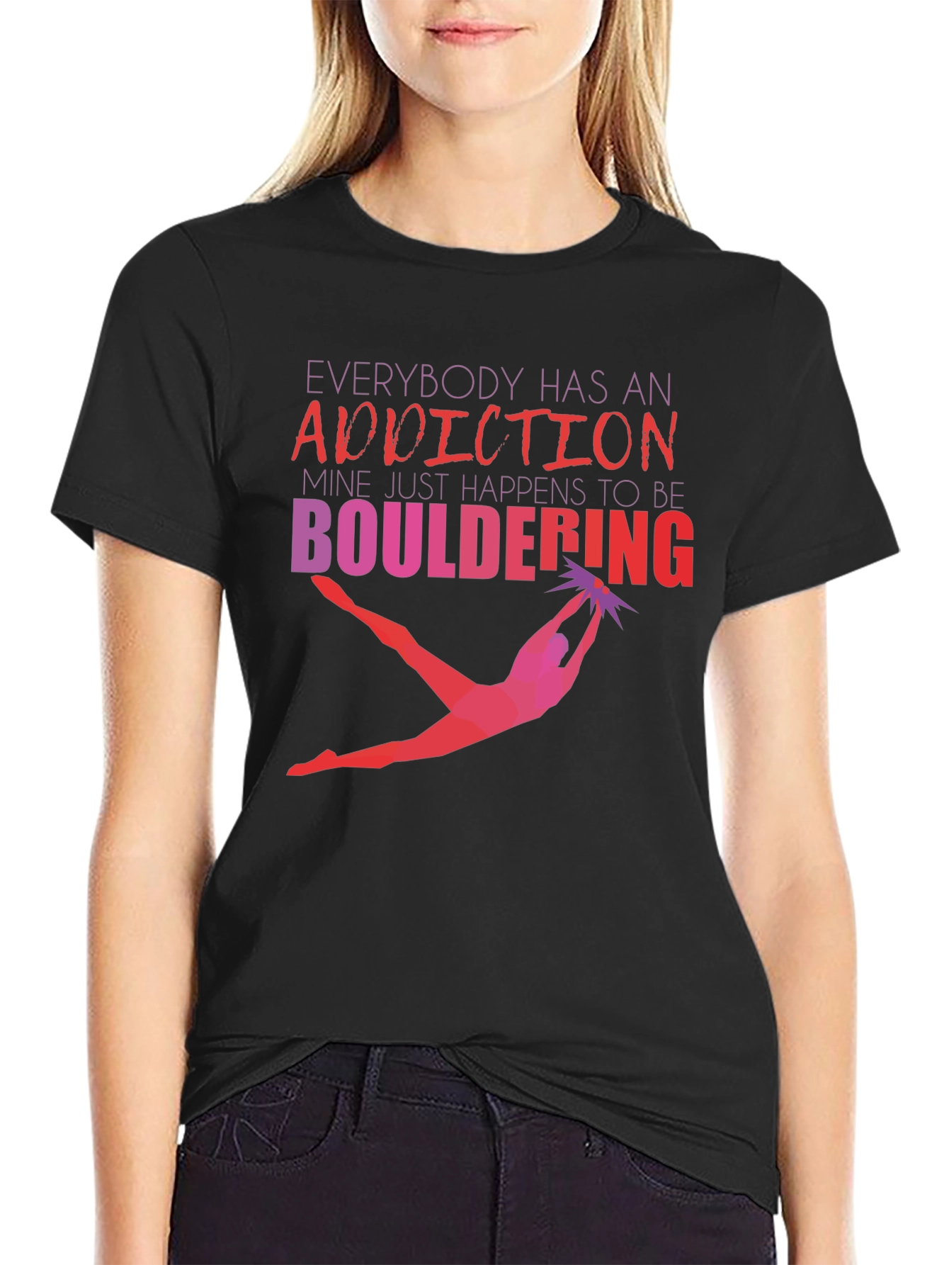 Bouldering Addiction Graphic Tee - Climbing Shirt