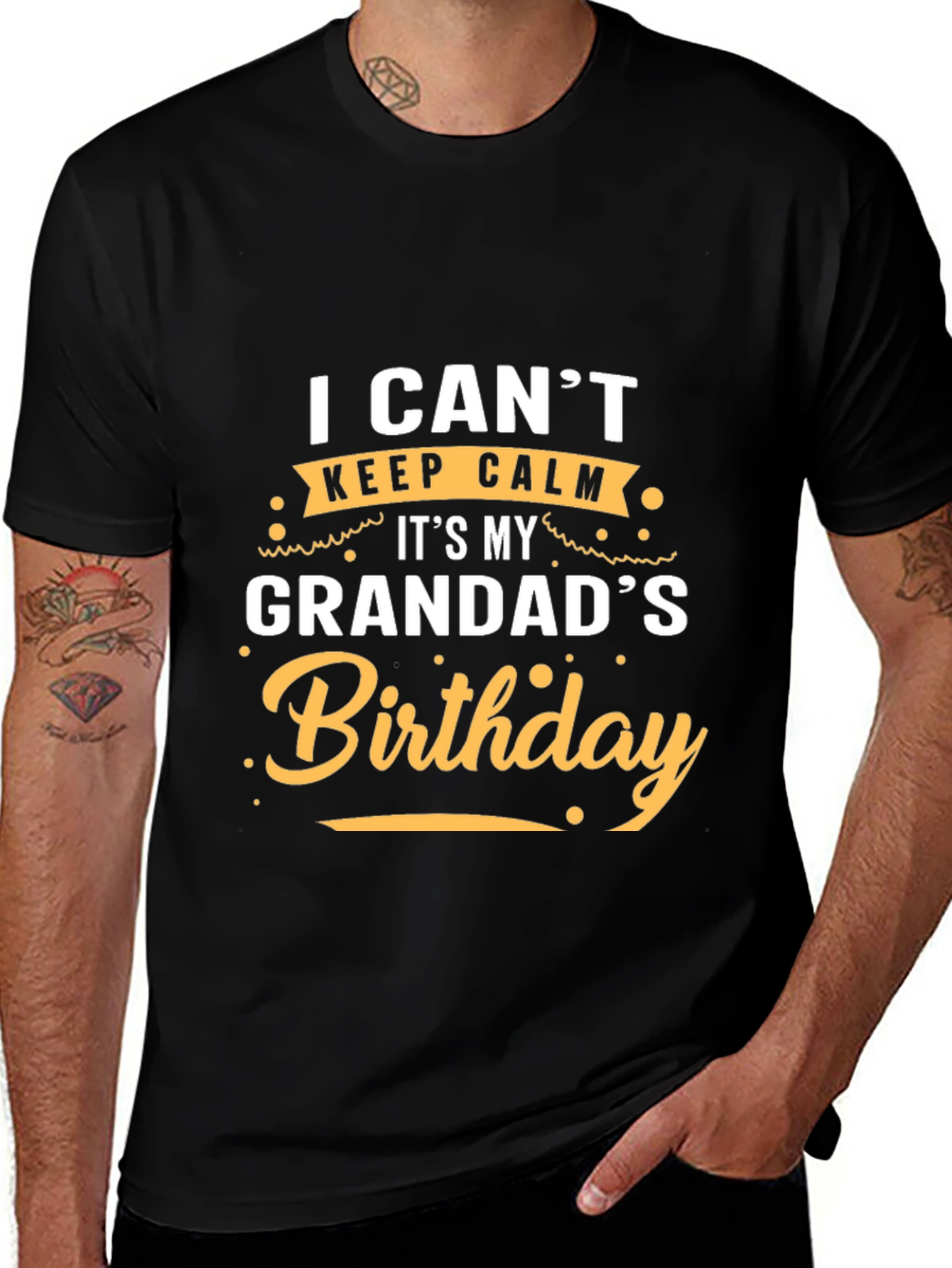 Grandad Birthday T-Shirt: I Cant Keep Calm