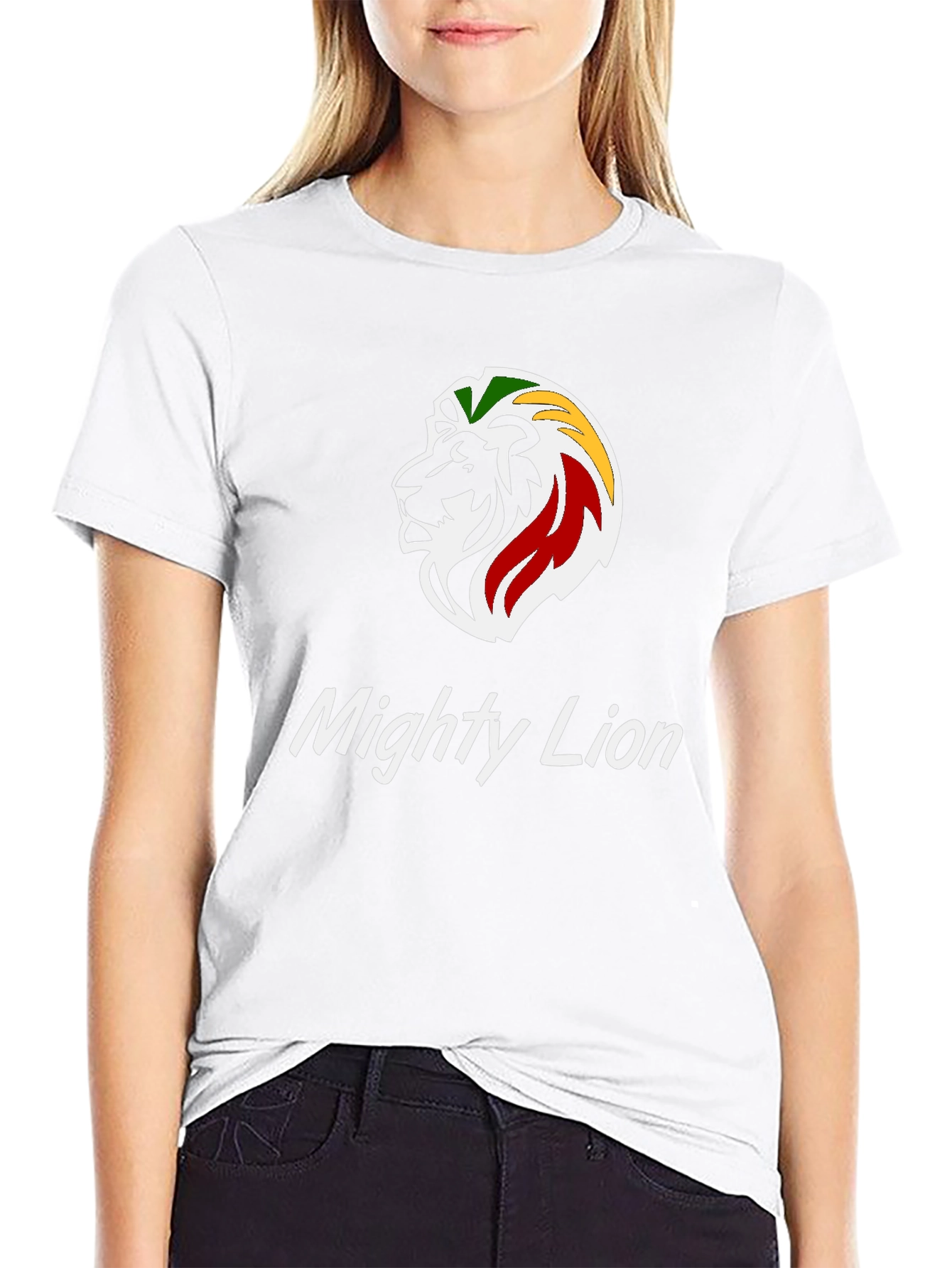 Mighty Lion Graphic Tee - Reggae Inspired Black T-Shirt