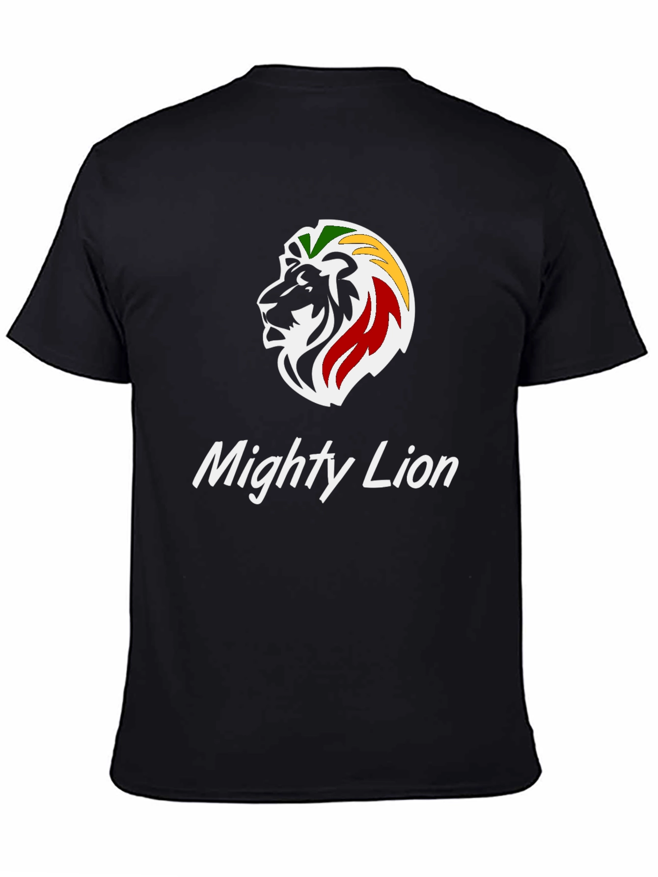 Mighty Lion Graphic Tee - Reggae Inspired Black T-Shirt