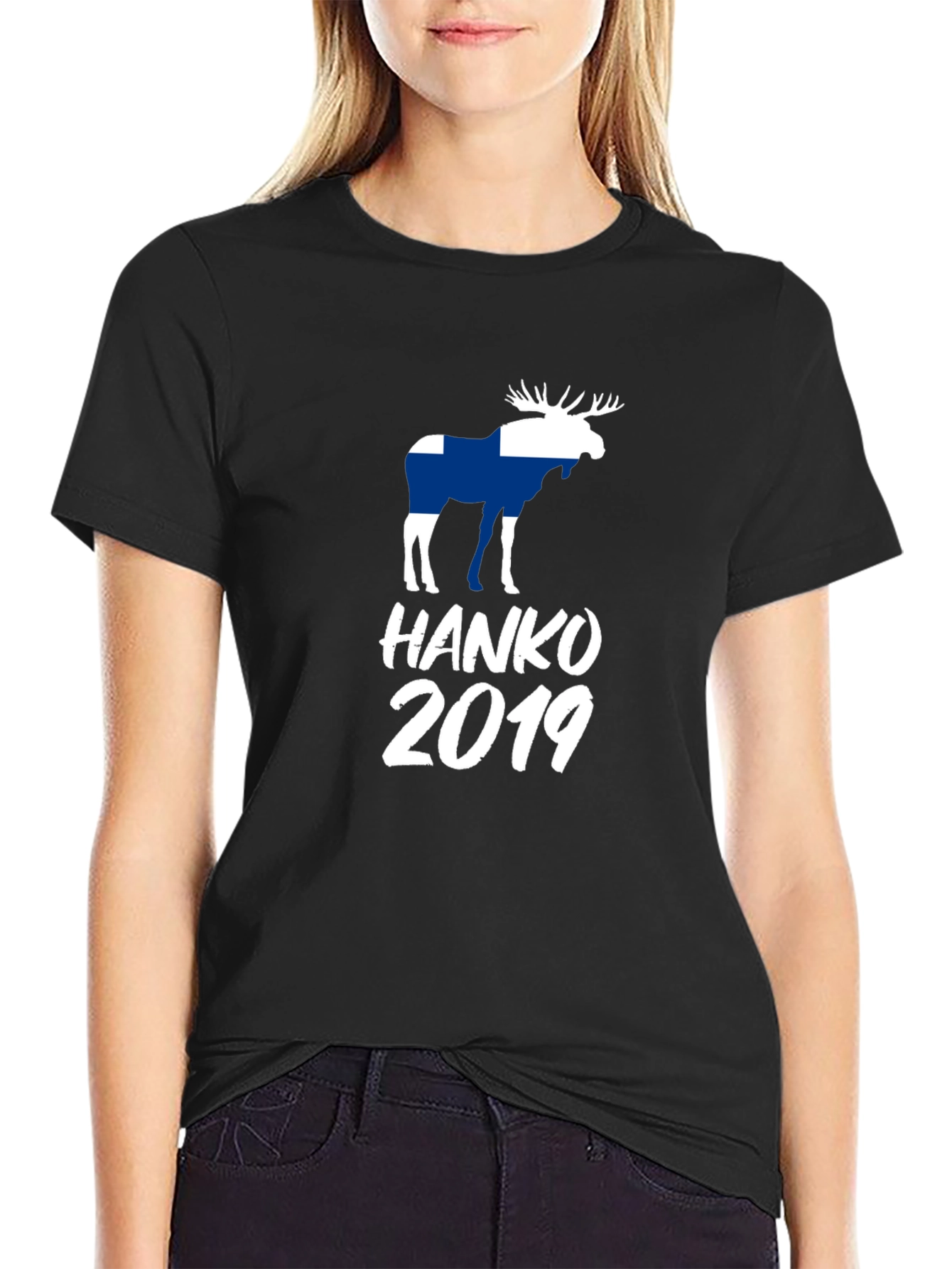 Finland Moose Hanko 2019 Black T-Shirt